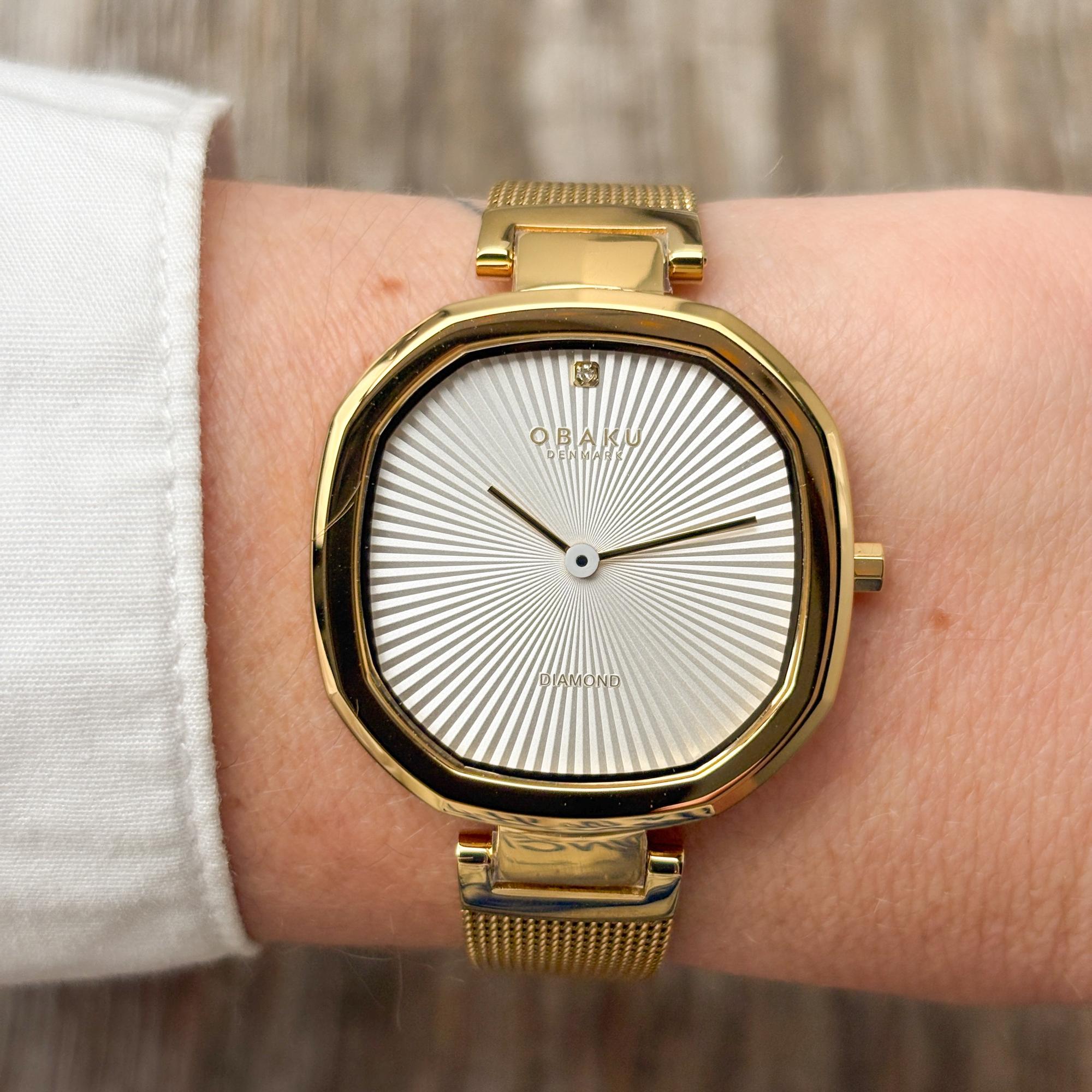 Obaku Denmark V277LXGIMG zegarek złoty klasyczny Damskie bransoleta - miniatura 8