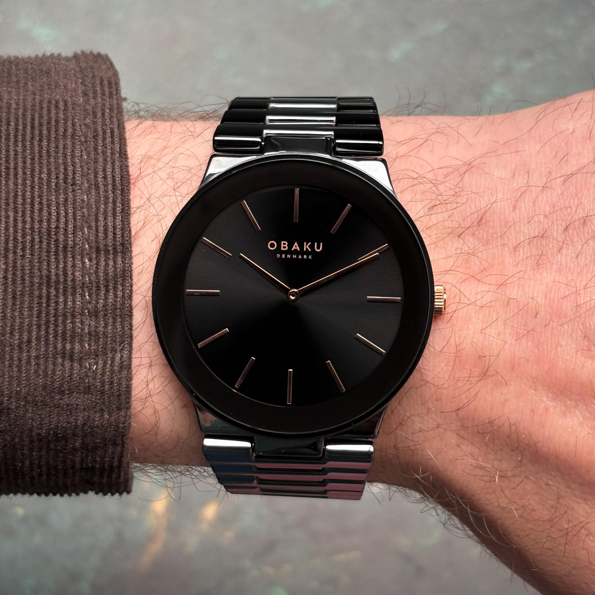 Obaku Denmark V281GXBBCB Męskie Svale - Dark zegarek męski klasyczny szafirowe - miniatura 8