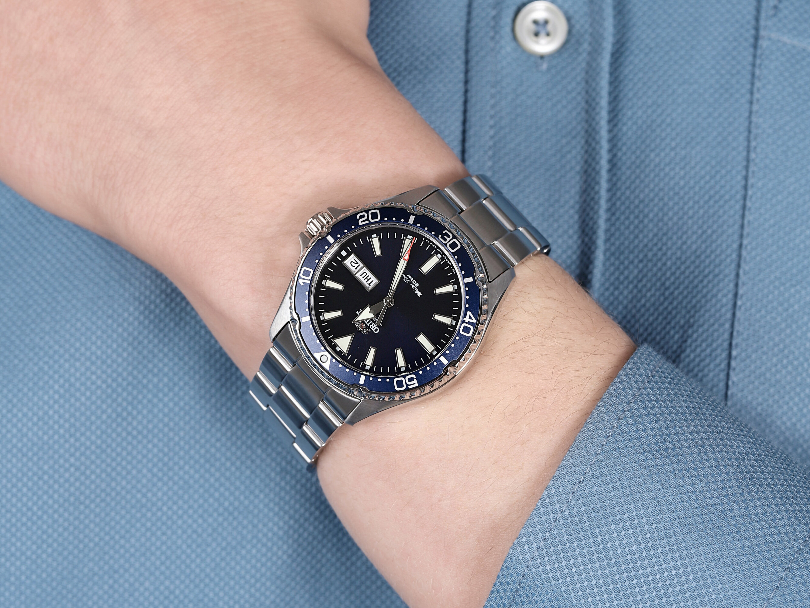 Orient RA-AA0002L19B Kamasu Sports klasyczny zegarek srebrny - miniatura 7