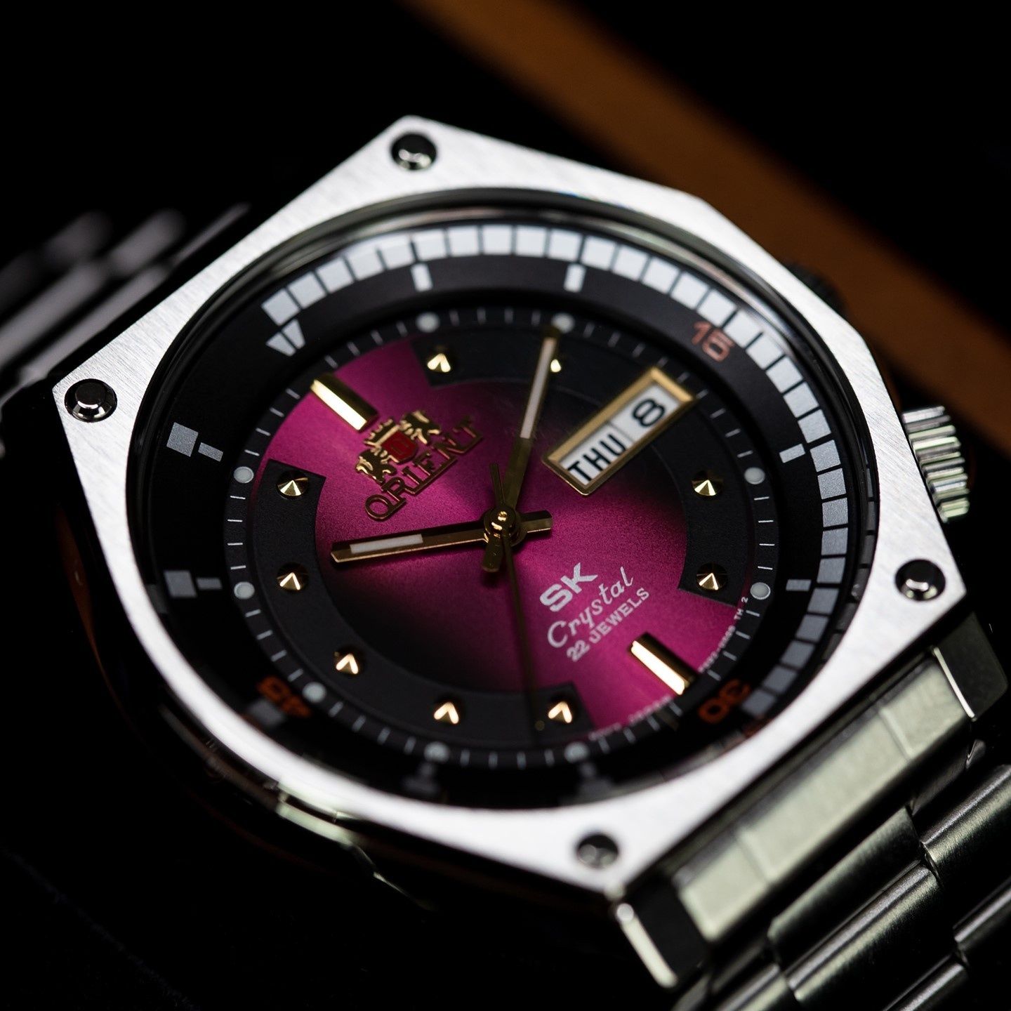 Orient RA-AA0B02R39B Revival Mechanical Automatic Revival klasyczny zegarek srebrny - miniatura 9