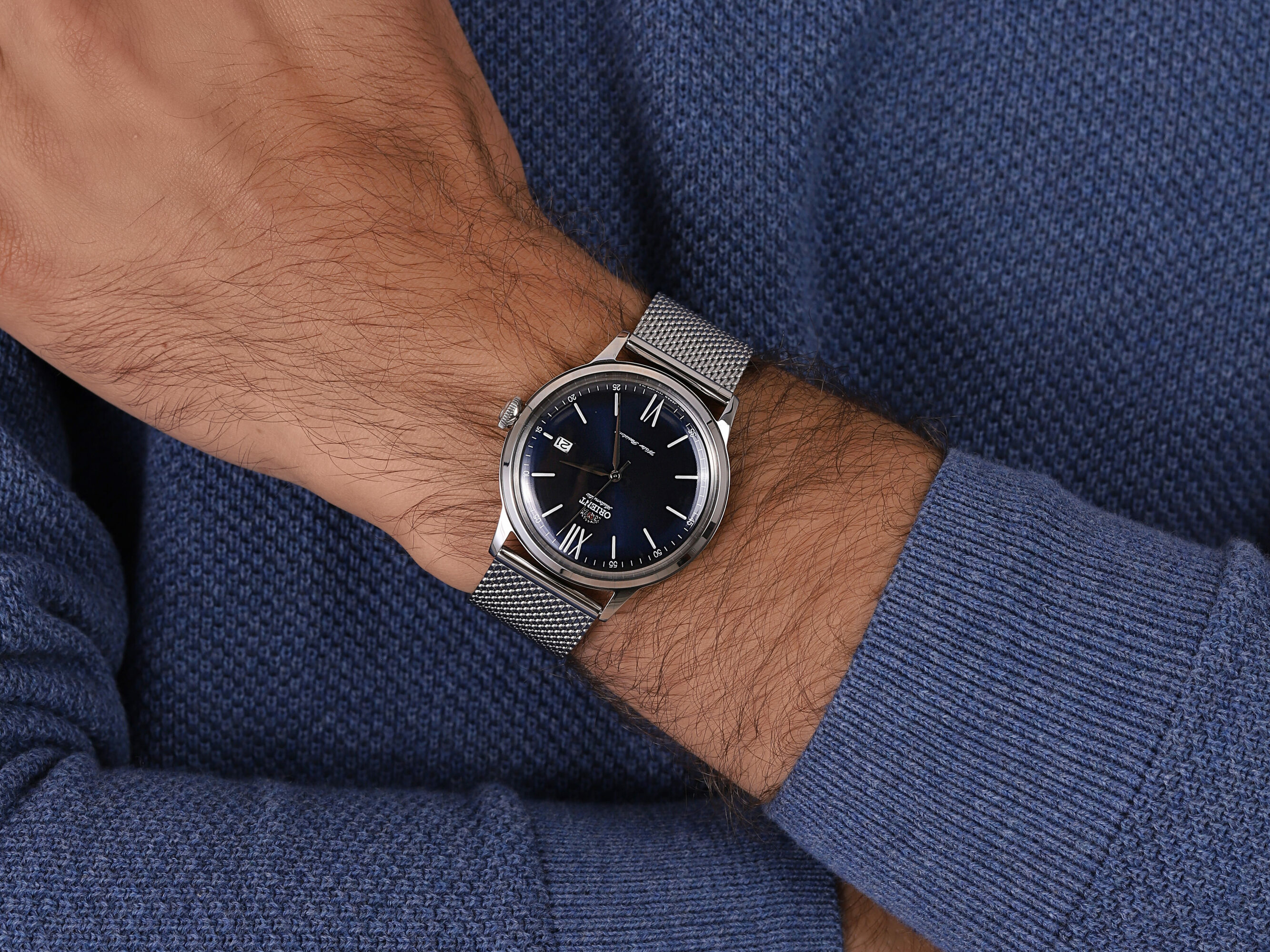 Orient RA-AC0019L10B męski zegarek Classic Automatic bransoleta - miniatura 5