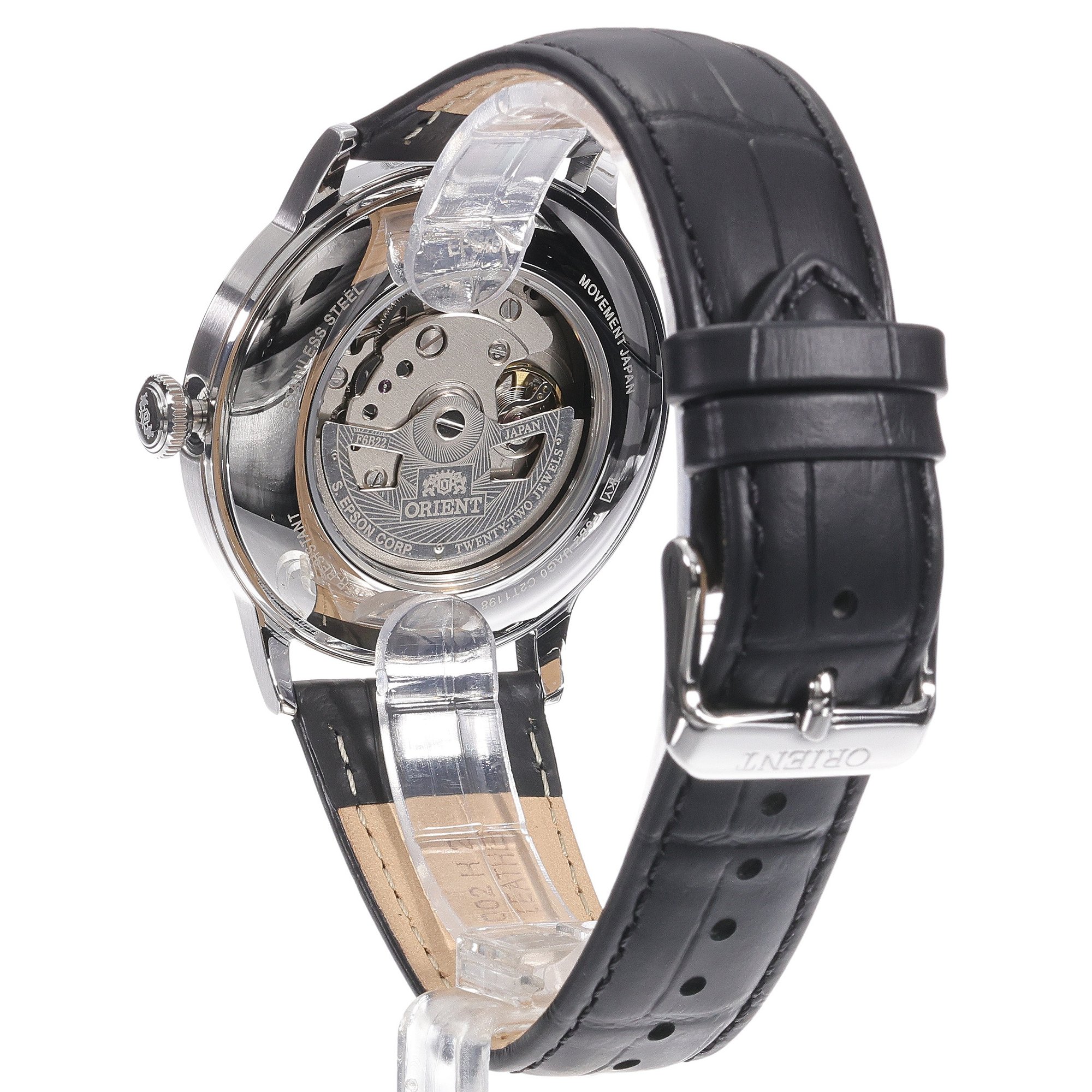 Orient RA-AK0701S10B zegarek srebrny klasyczny Classic Automatic pasek - miniatura 4