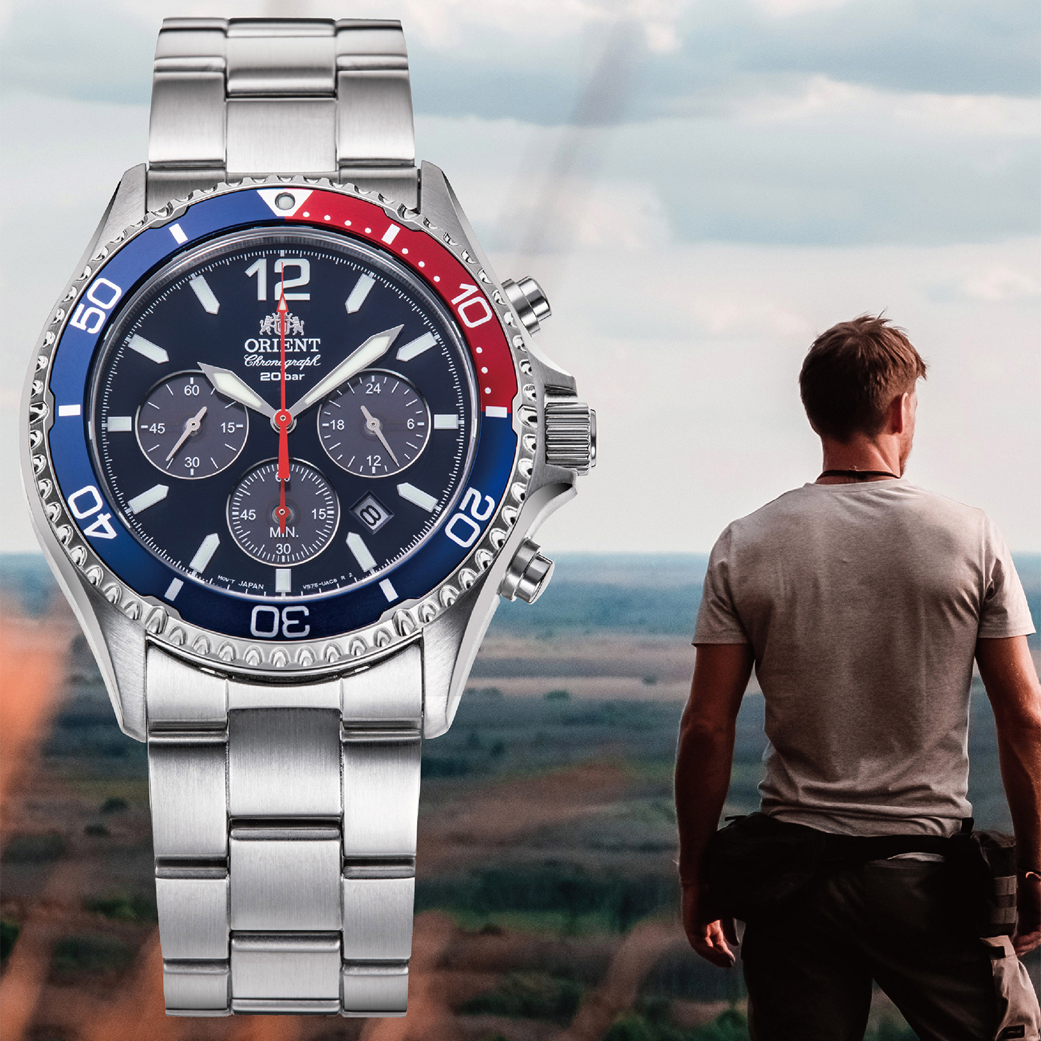 Orient RA-TX0201L10B Mako Solar zegarek Sports - miniatura 4