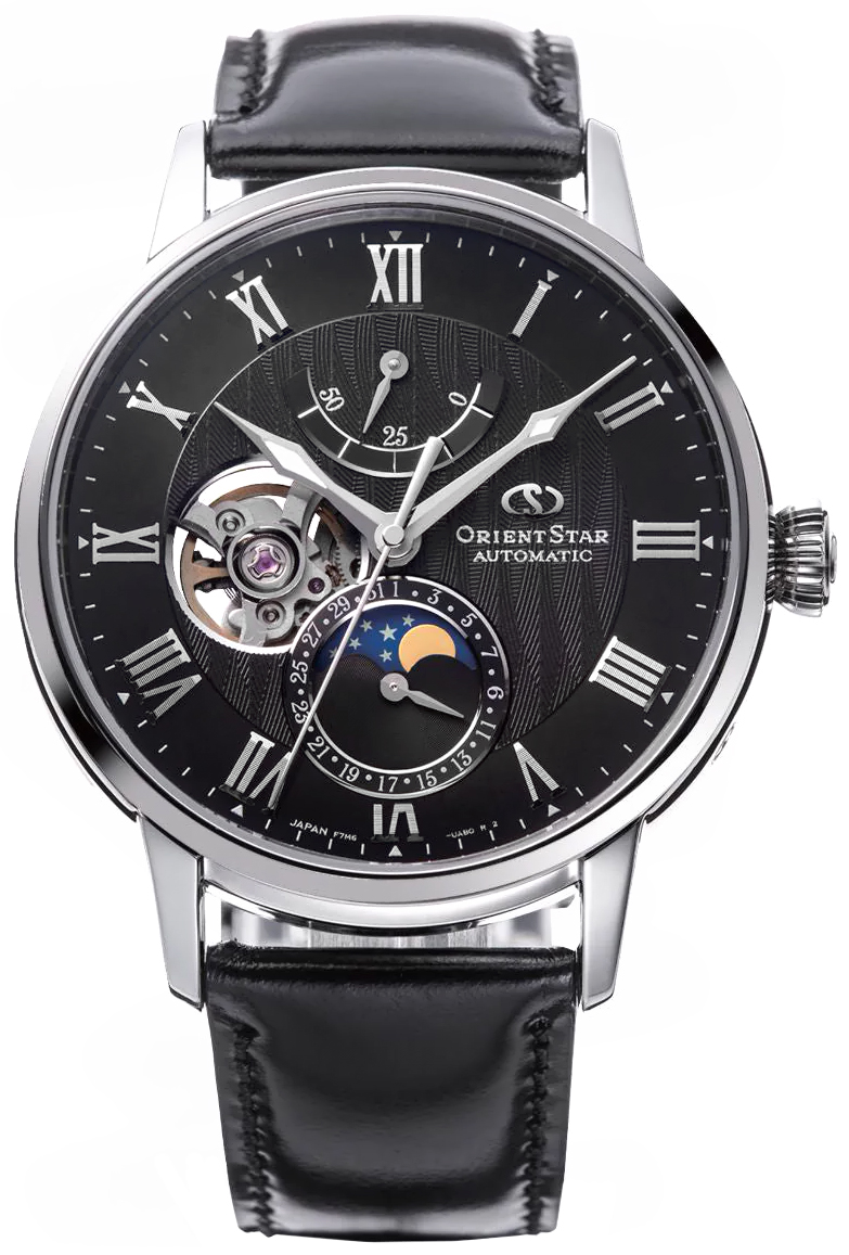 Open Heart Mechanical Moon Next Generation Orient Star RE-AY0107N00B 