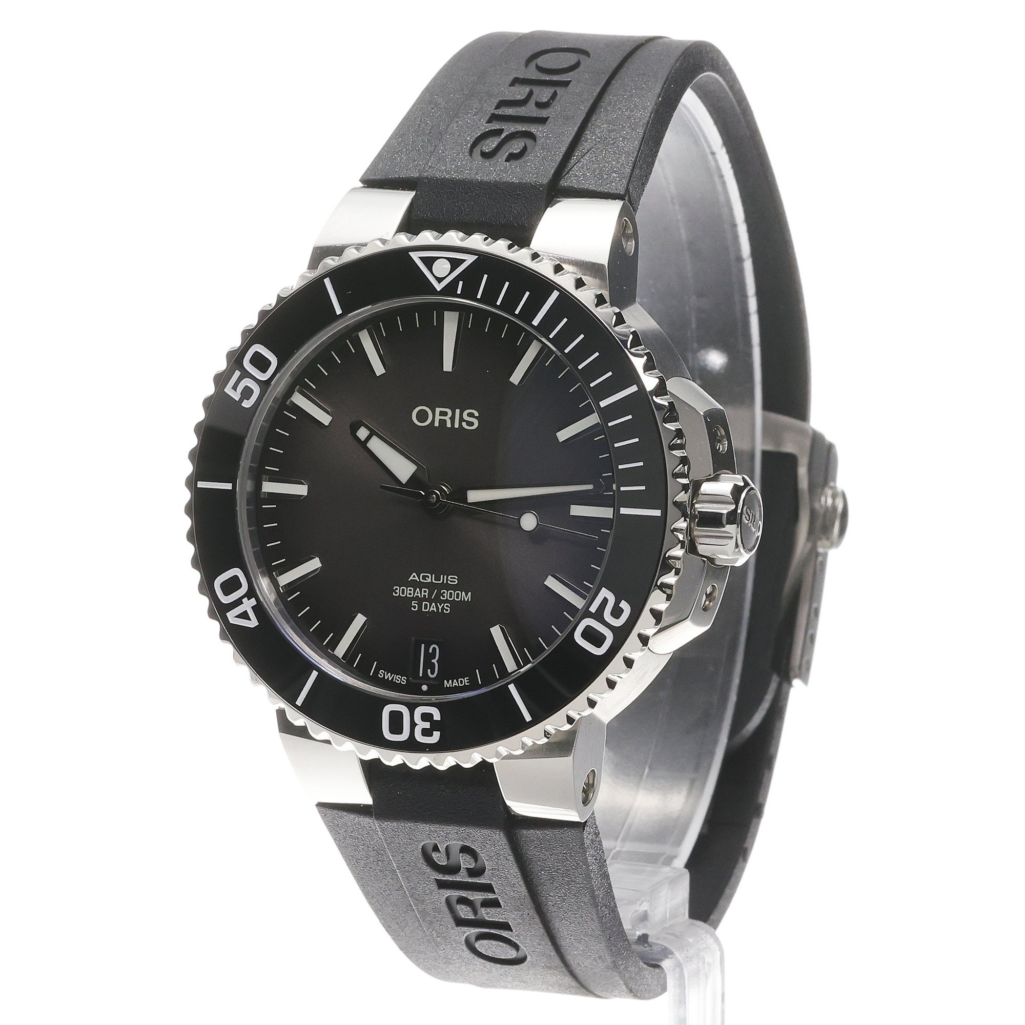 Oris 01 400 7769 4154-07 4 22 74FC zegarek srebrny elegancki Aquis pasek - miniatura 2
