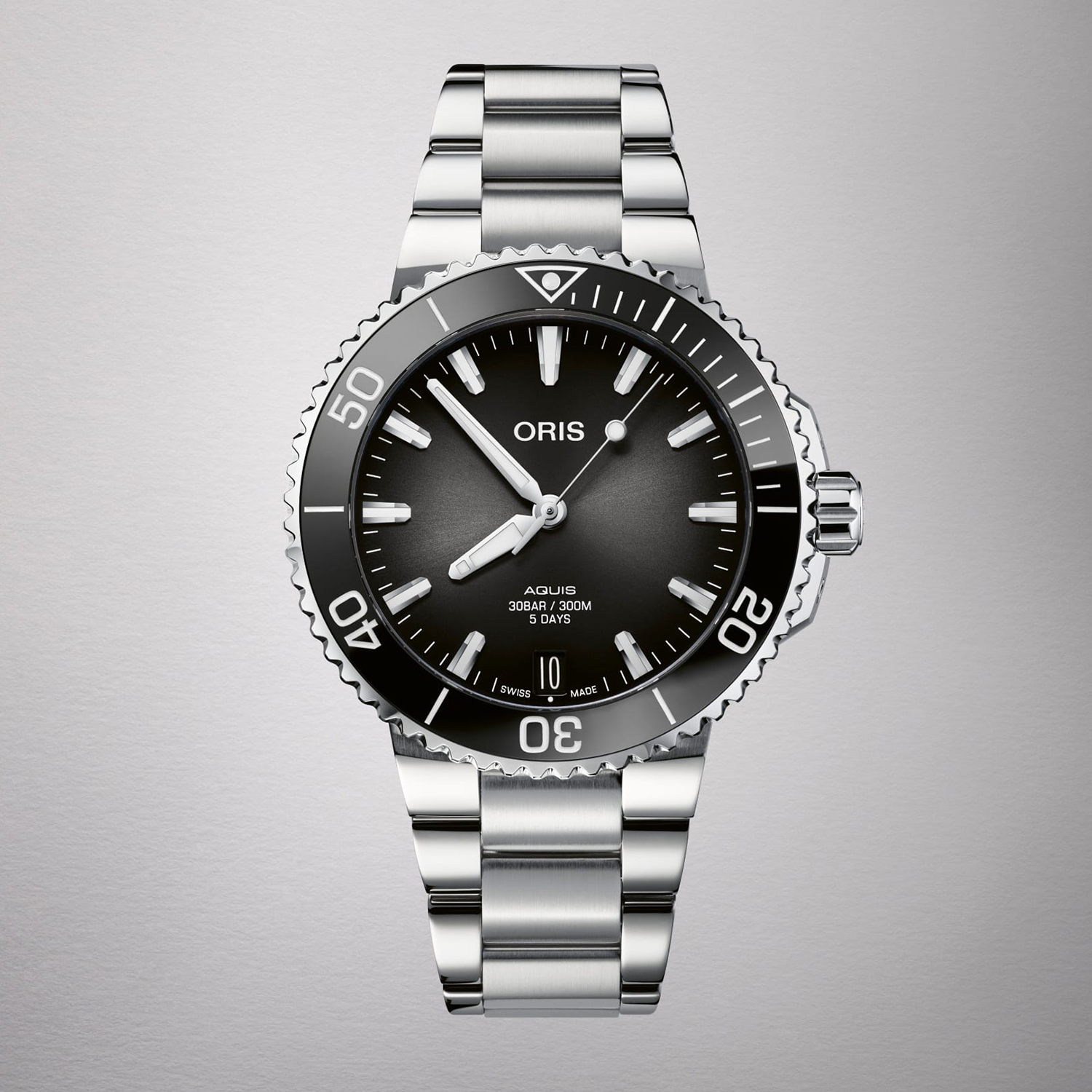 Oris 01 400 7769 4154-07 8 22 09PEB zegarek męski Aquis srebrny - miniatura 9