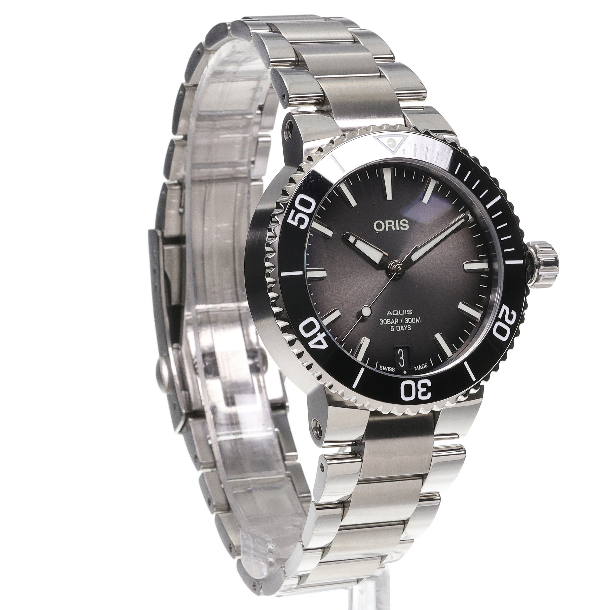 Oris 01 400 7769 4154-07 8 22 09PEB zegarek męski Aquis srebrny - miniatura 3