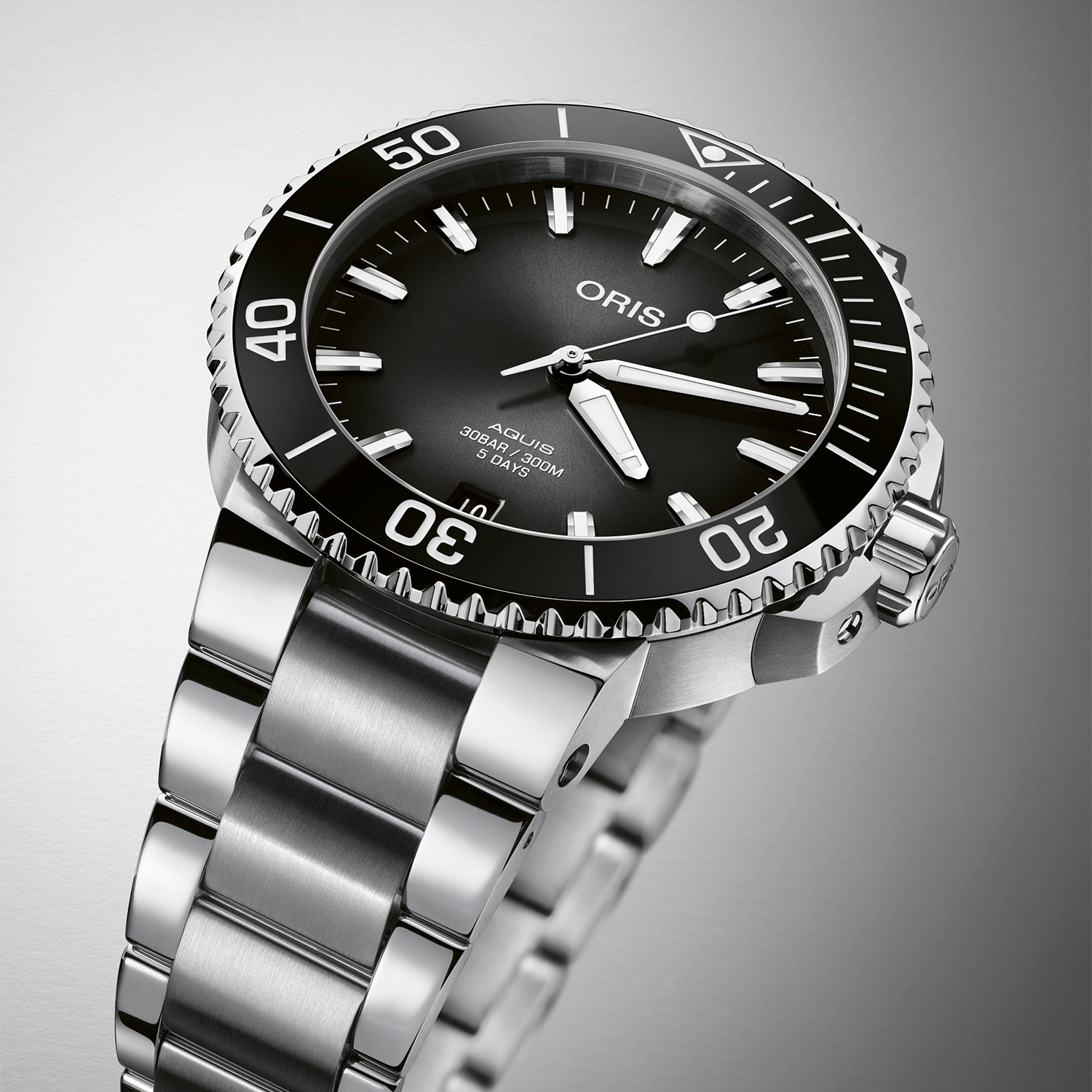 Oris 01 400 7769 4154-07 8 22 09PEB zegarek męski elegancki Aquis bransoleta - miniatura 7