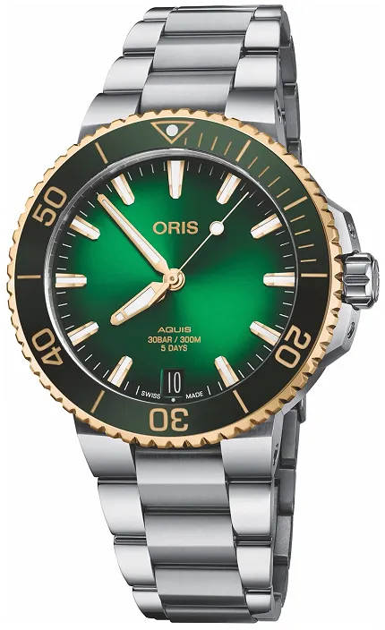 Oris 01 400 7769 6357-07 8 22 09PEB Aquis AQUIS DATE CALIBRE 400 - zdjęcie 1