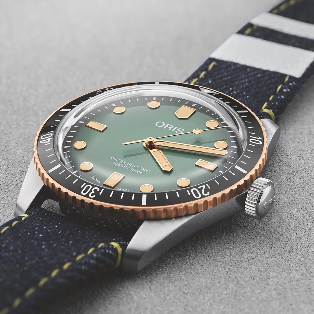 Oris 01 733 7707 4337-SET zegarek męski Divers srebrny - miniatura 4