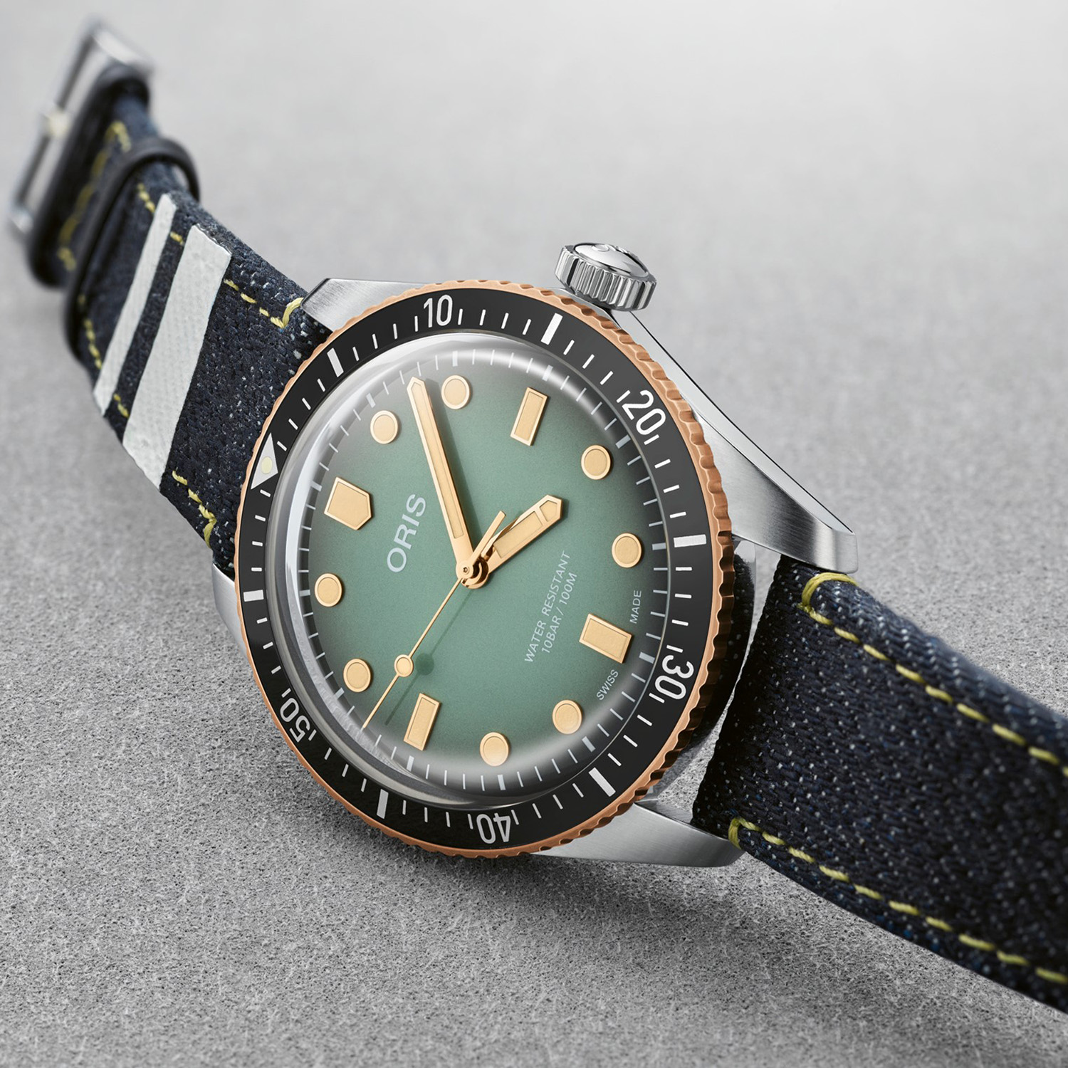 Oris 01 733 7707 4337-SET zegarek męski Divers srebrny - miniatura 5