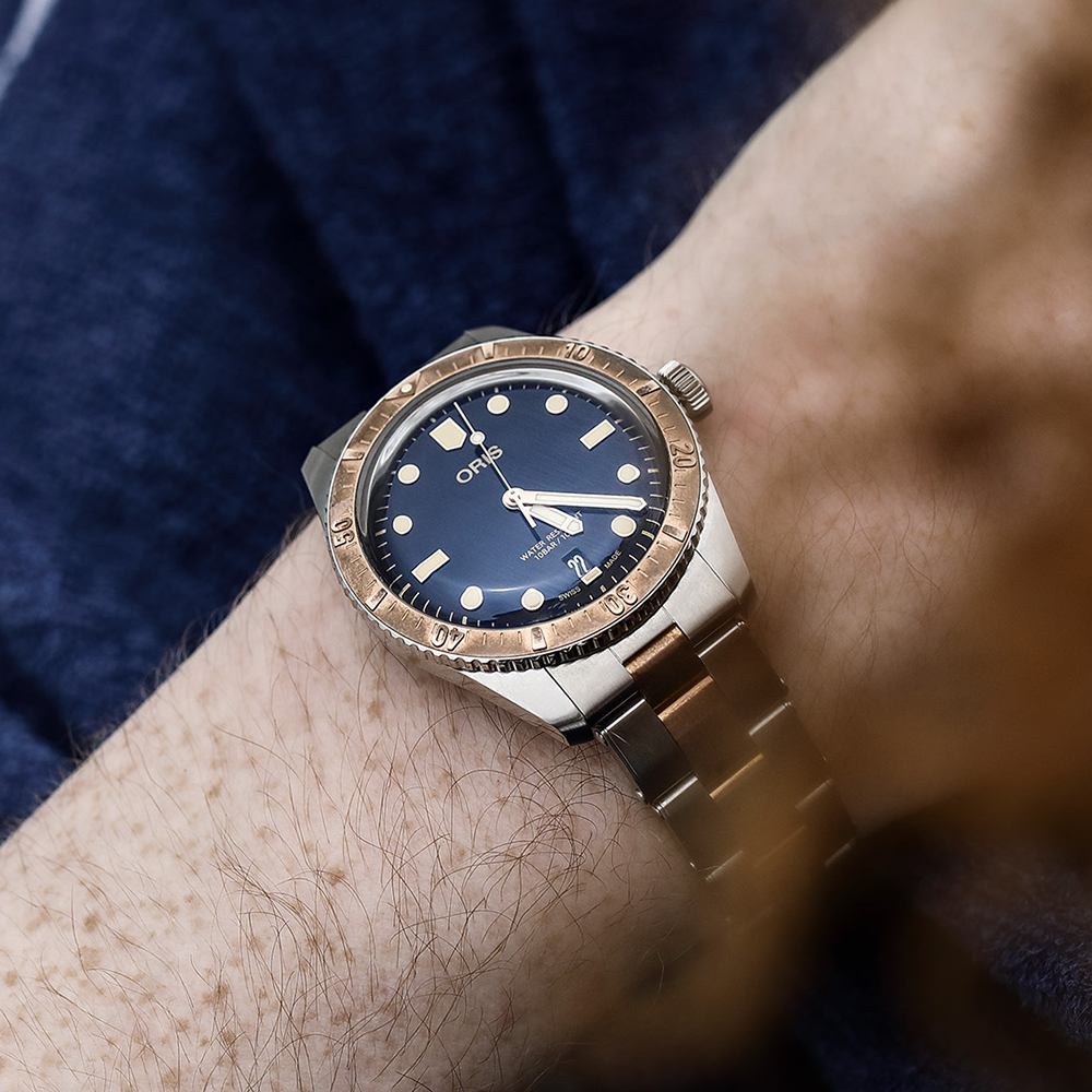 Oris 01 733 7707 4355-07 8 20 17 męski zegarek Divers bransoleta - miniatura 2