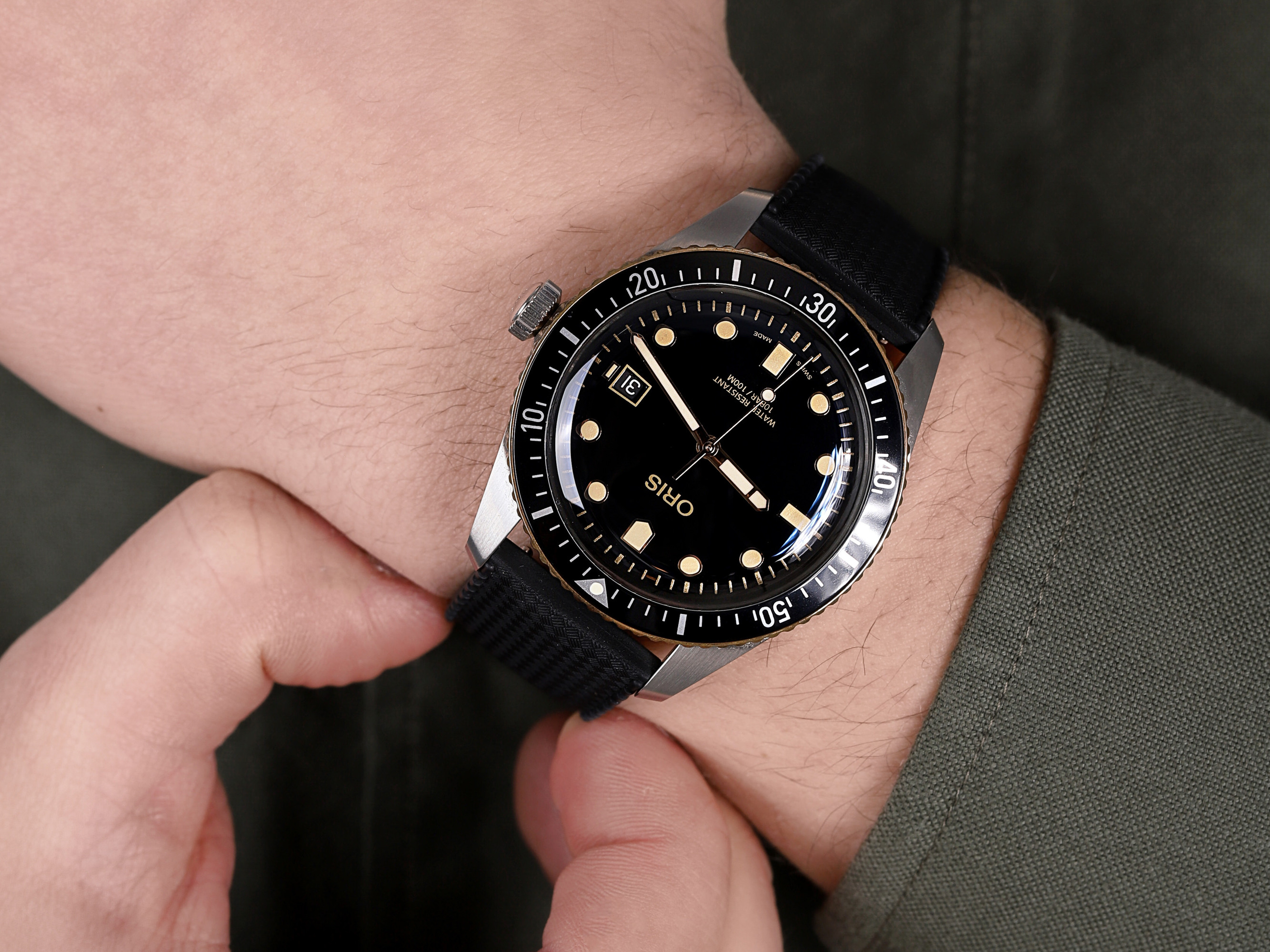 Oris 01 733 7720 4354-07 4 21 18 męski zegarek Divers pasek - miniatura 2