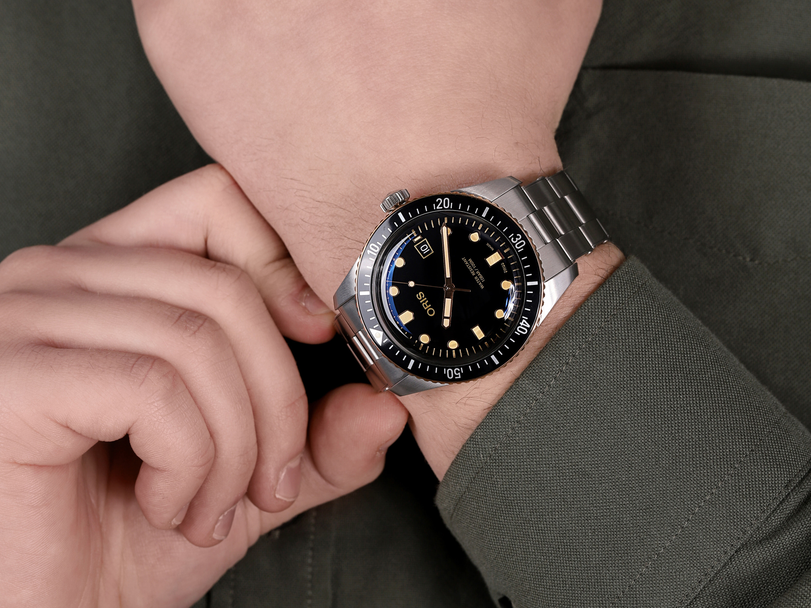 Oris 01 733 7720 4354-07 8 21 18 męski zegarek Divers bransoleta - miniatura 2