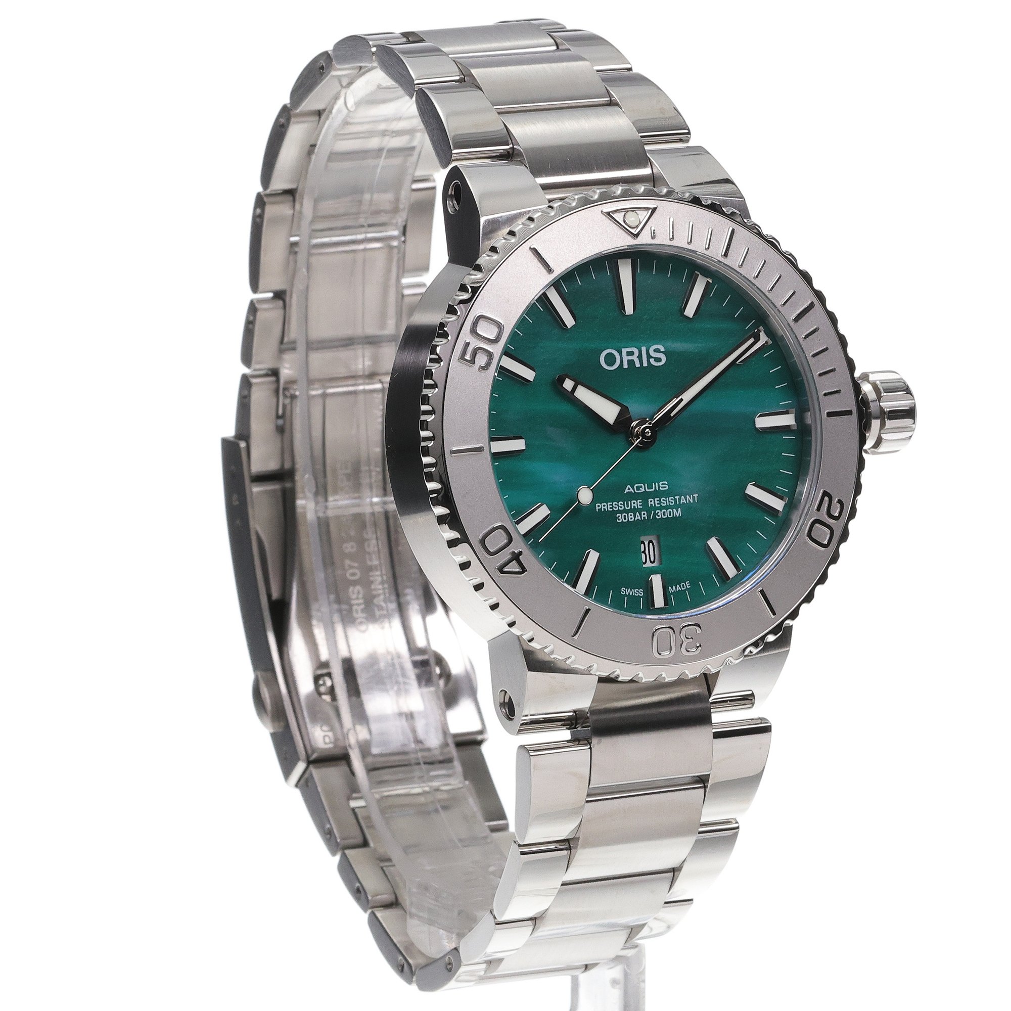 Oris 01 733 7730 4137-07 8 24 05PEB zegarek męski klasyczny Aquis bransoleta - miniatura 3
