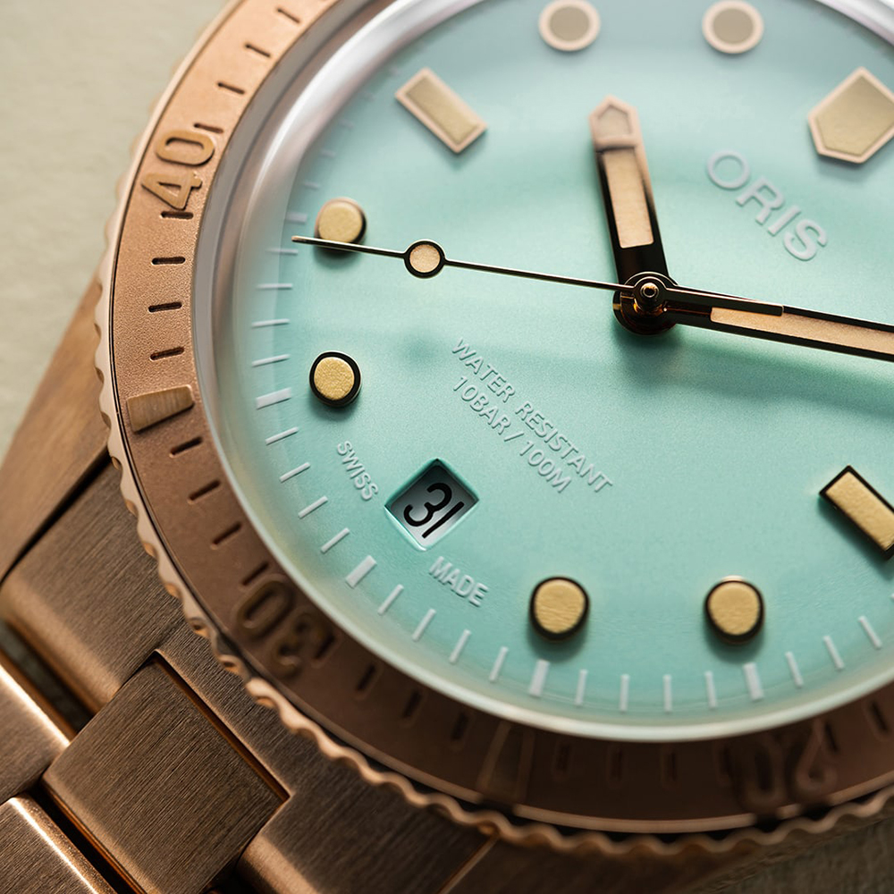 Oris 01 733 7771 3157-07 8 19 15 Divers DIVERS SIXTY-FIVE COTTON CANDY zegarek damski klasyczny szafirowe - miniatura 5