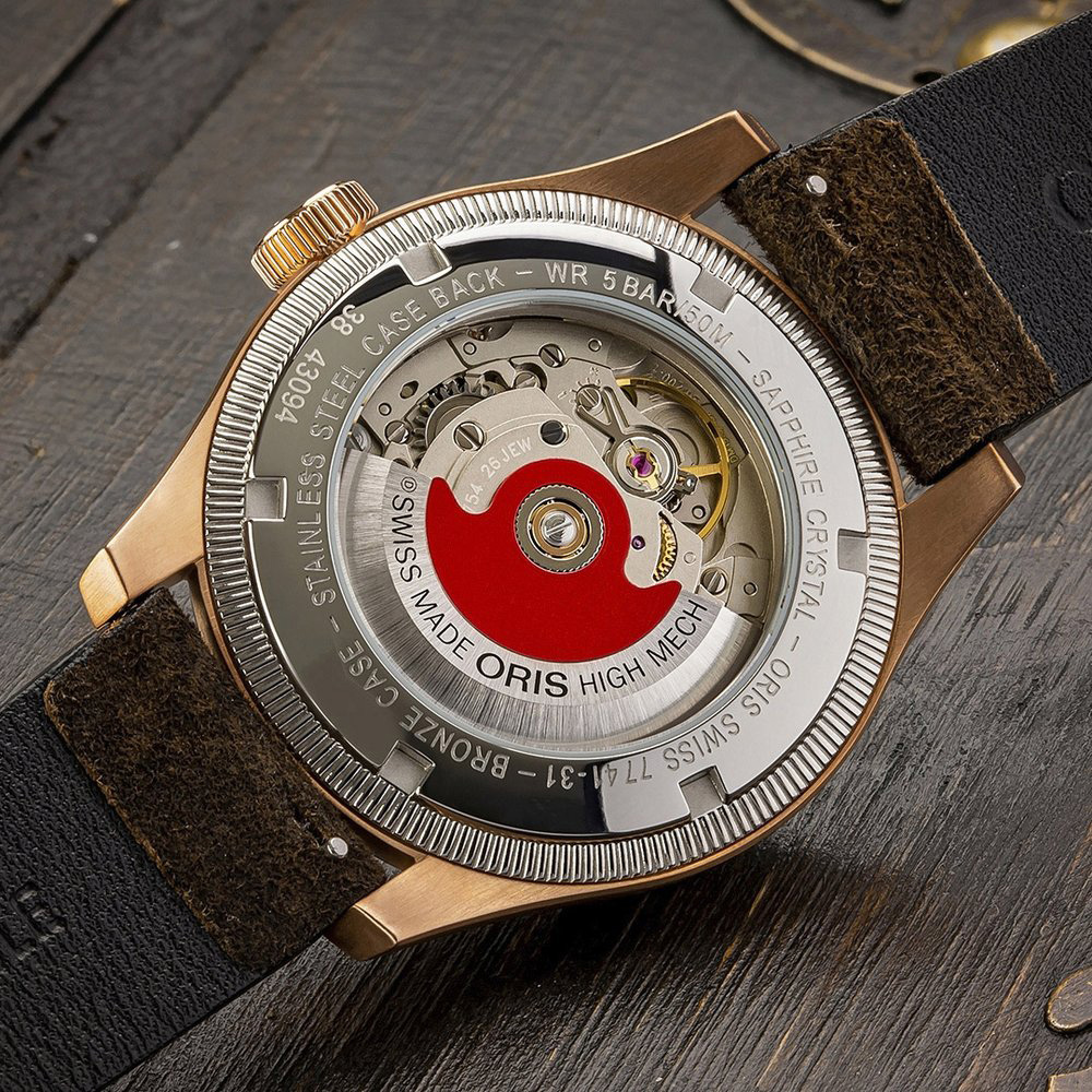 Oris 01 754 7741 3166-07 5 20 74BR męski zegarek Big Crown pasek - miniatura 10