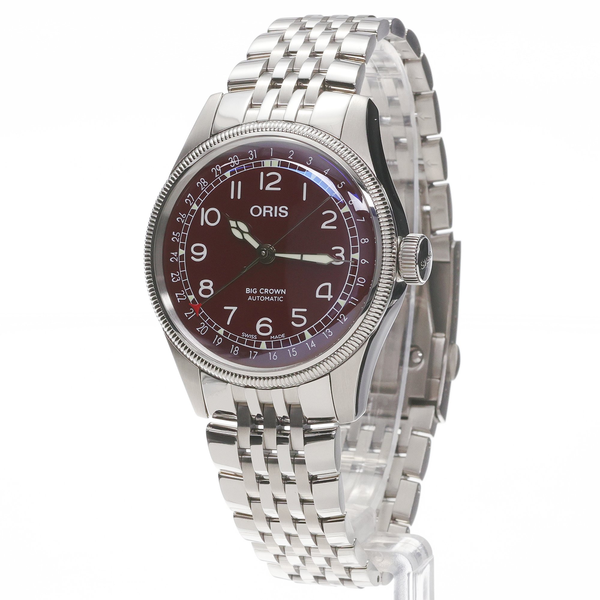 Oris 01 754 7741 4068-07 8 20 22 zegarek srebrny klasyczny Big Crown bransoleta - miniatura 2