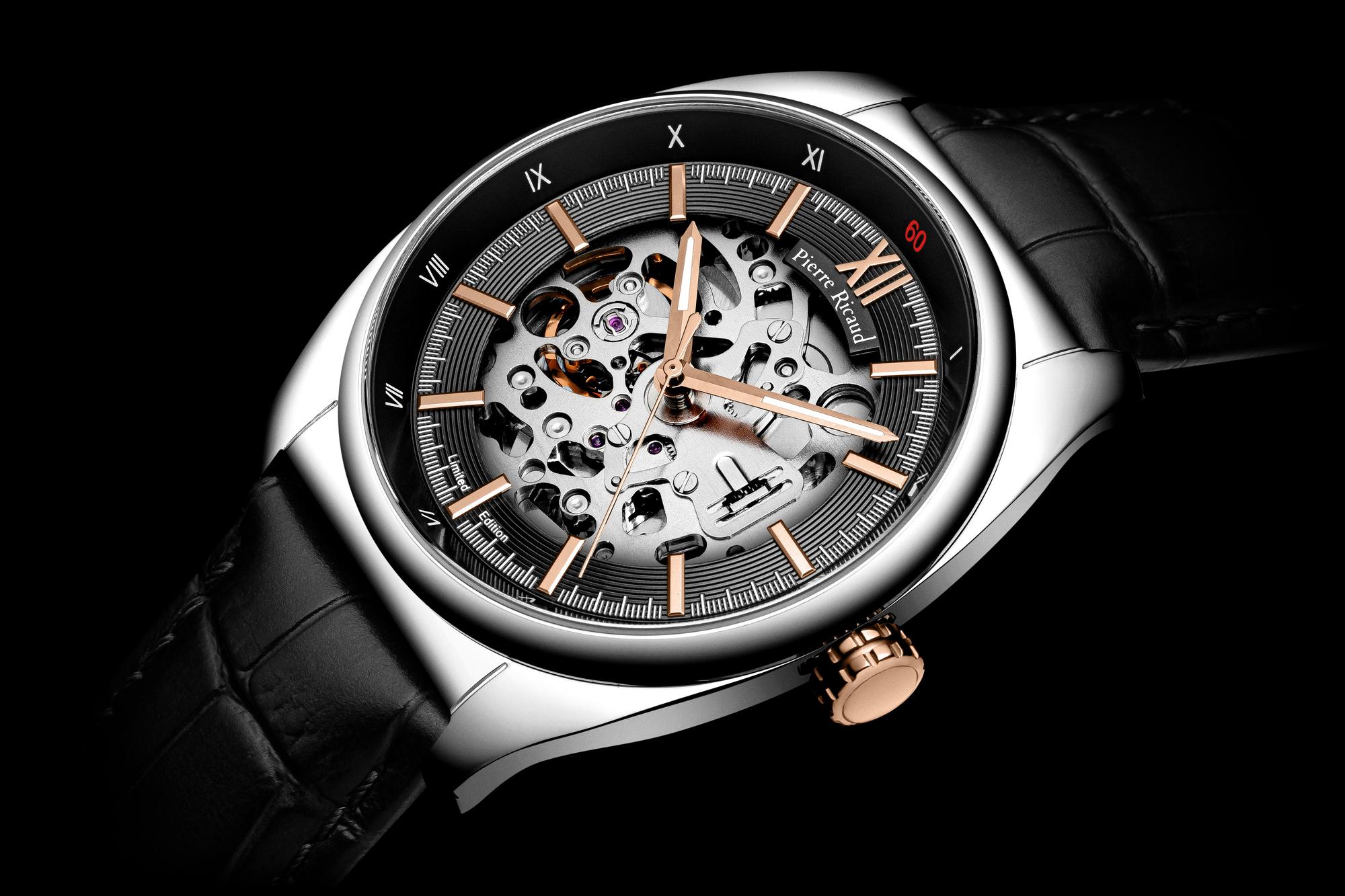Pierre Ricaud P2003R2R6AS zegarek srebrny klasyczny Automatic pasek - miniatura 3