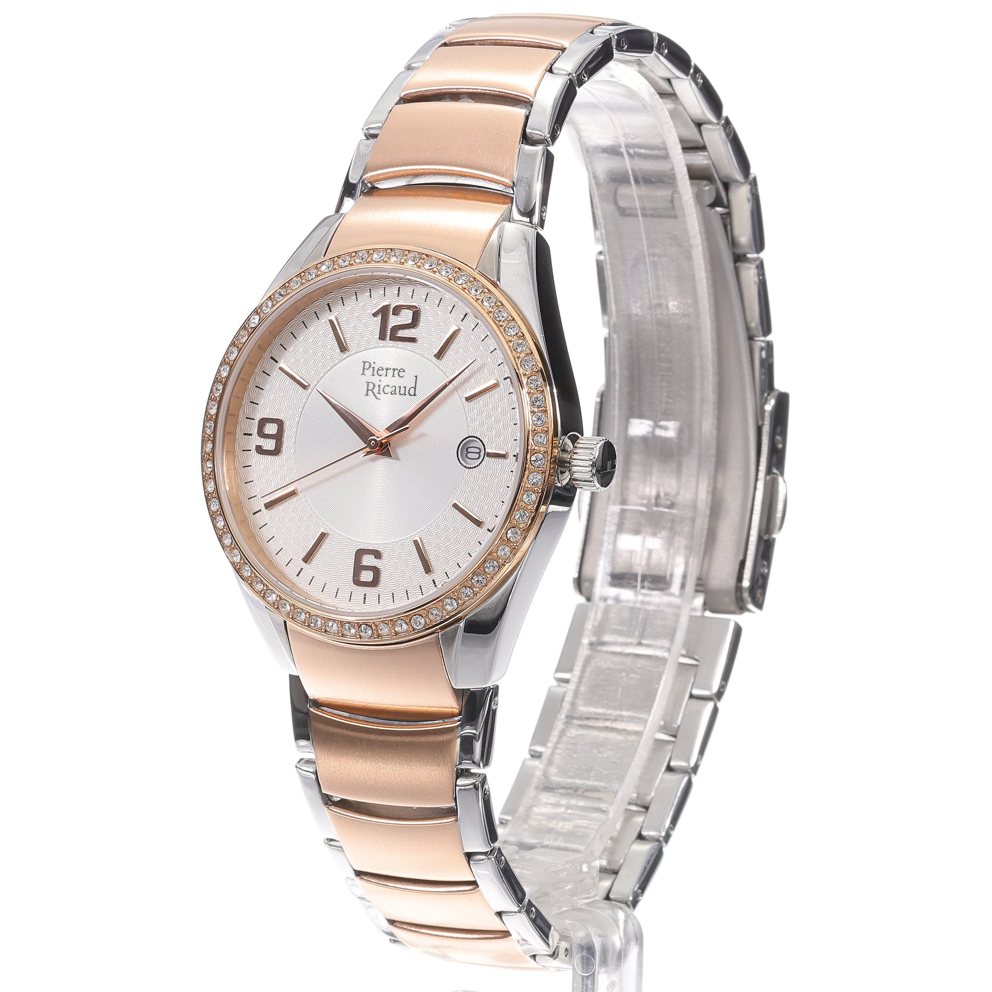 Pierre Ricaud P21032R153QZ zegarek srebrny fashion-modowy Bransoleta bransoleta