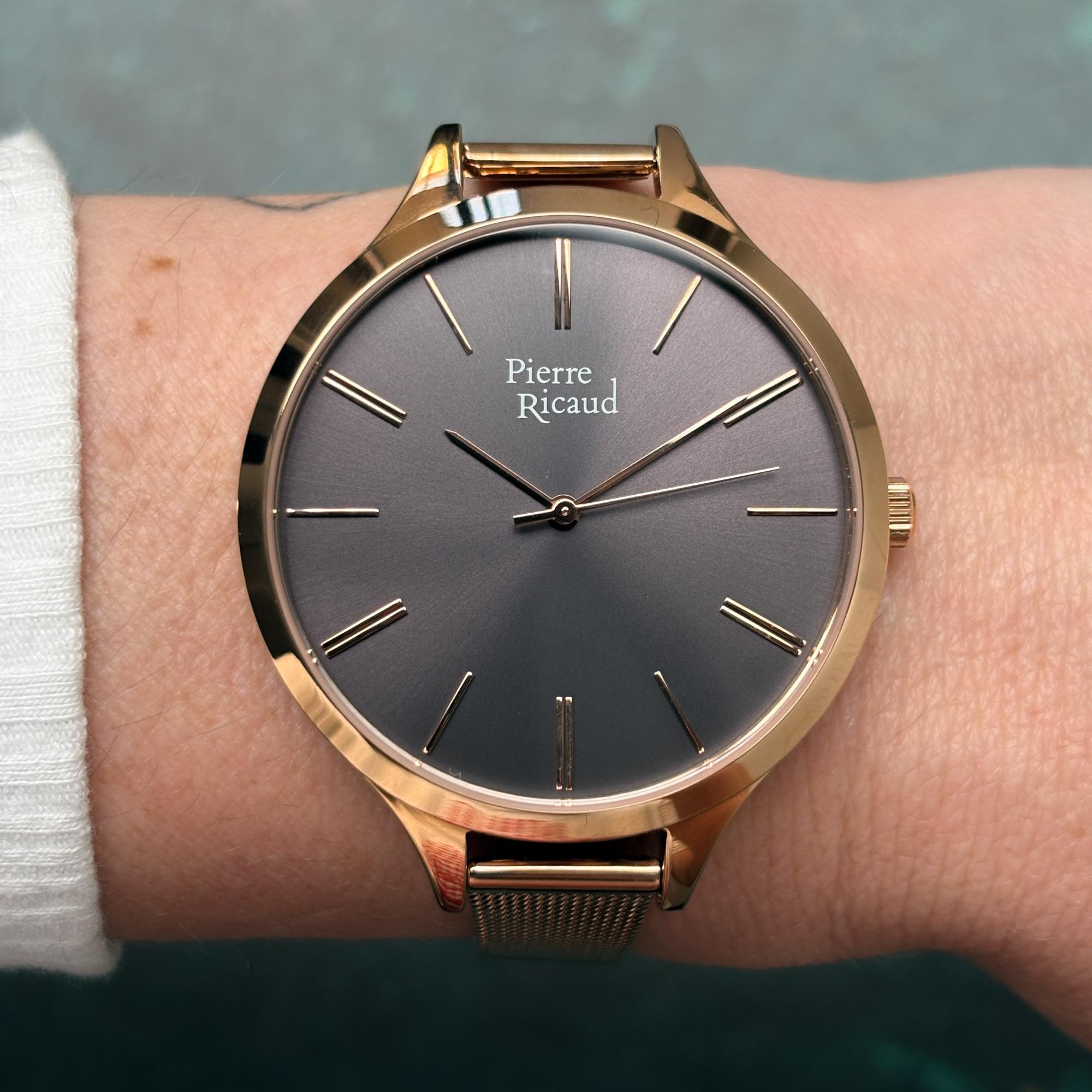 Pierre Ricaud P220029117Q zegarek różowe złoto klasyczny Bransoleta bransoleta - miniatura 5
