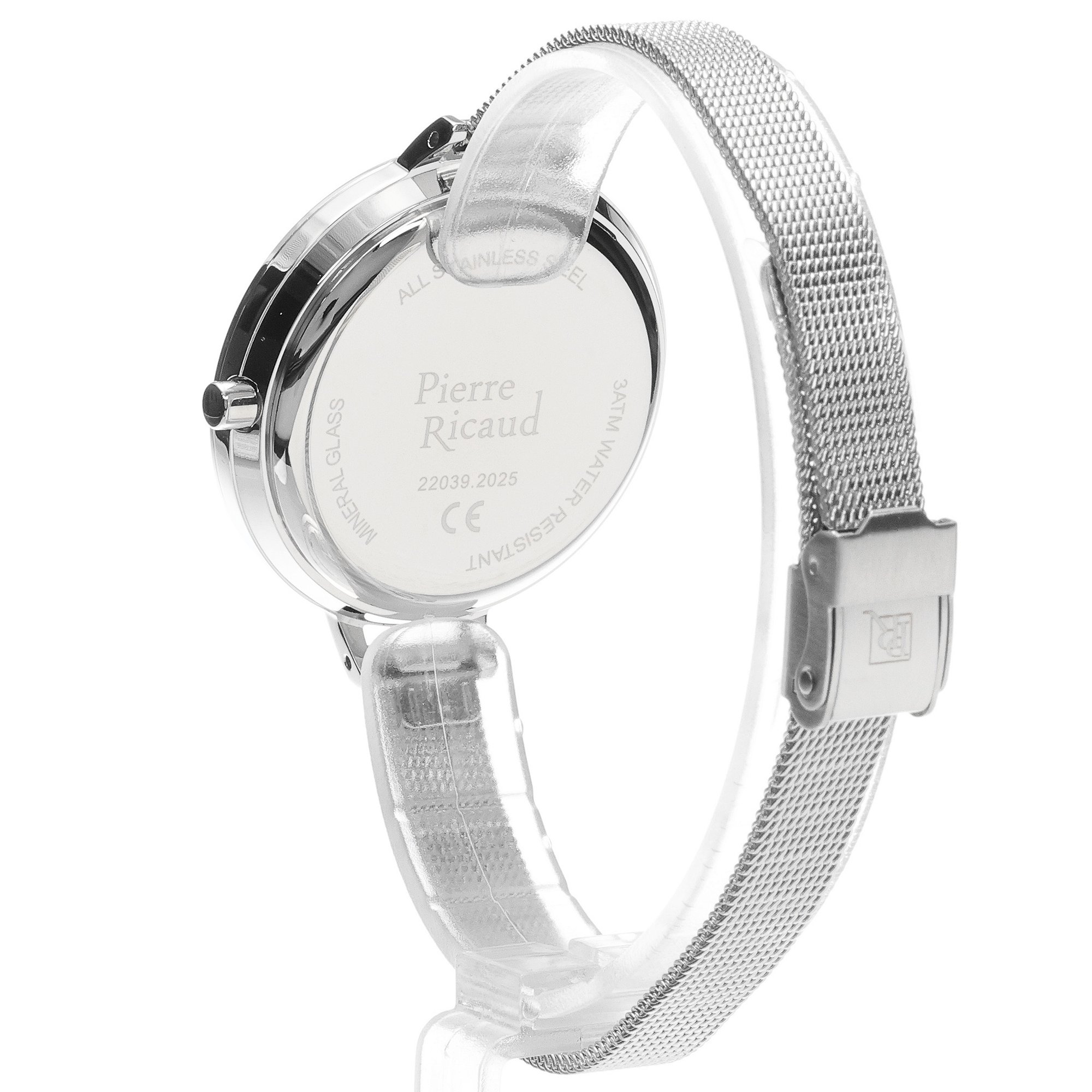 Pierre Ricaud P220395G47Q-SET zegarek srebrny klasyczny Pasek pasek