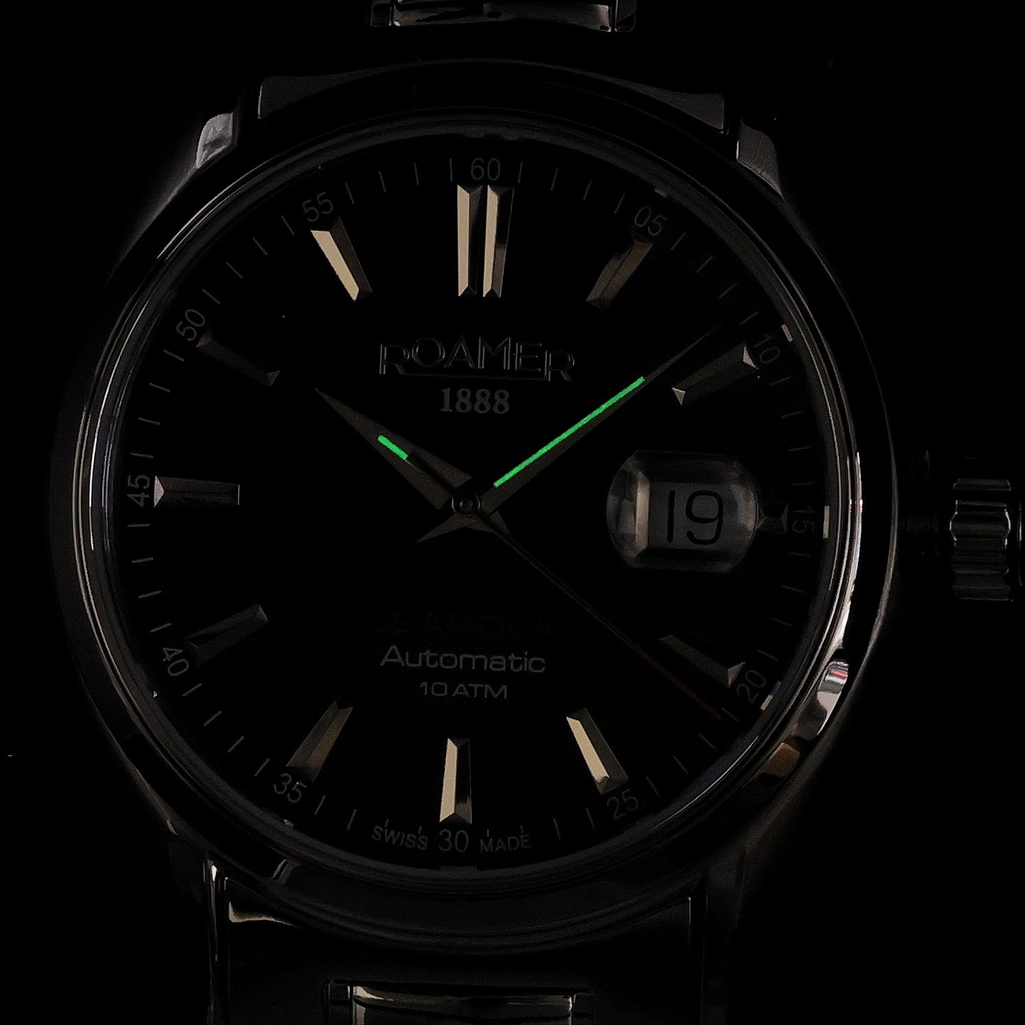 Roamer 210665 41 45 20 zegarek srebrny klasyczny Searock bransoleta - miniatura 5
