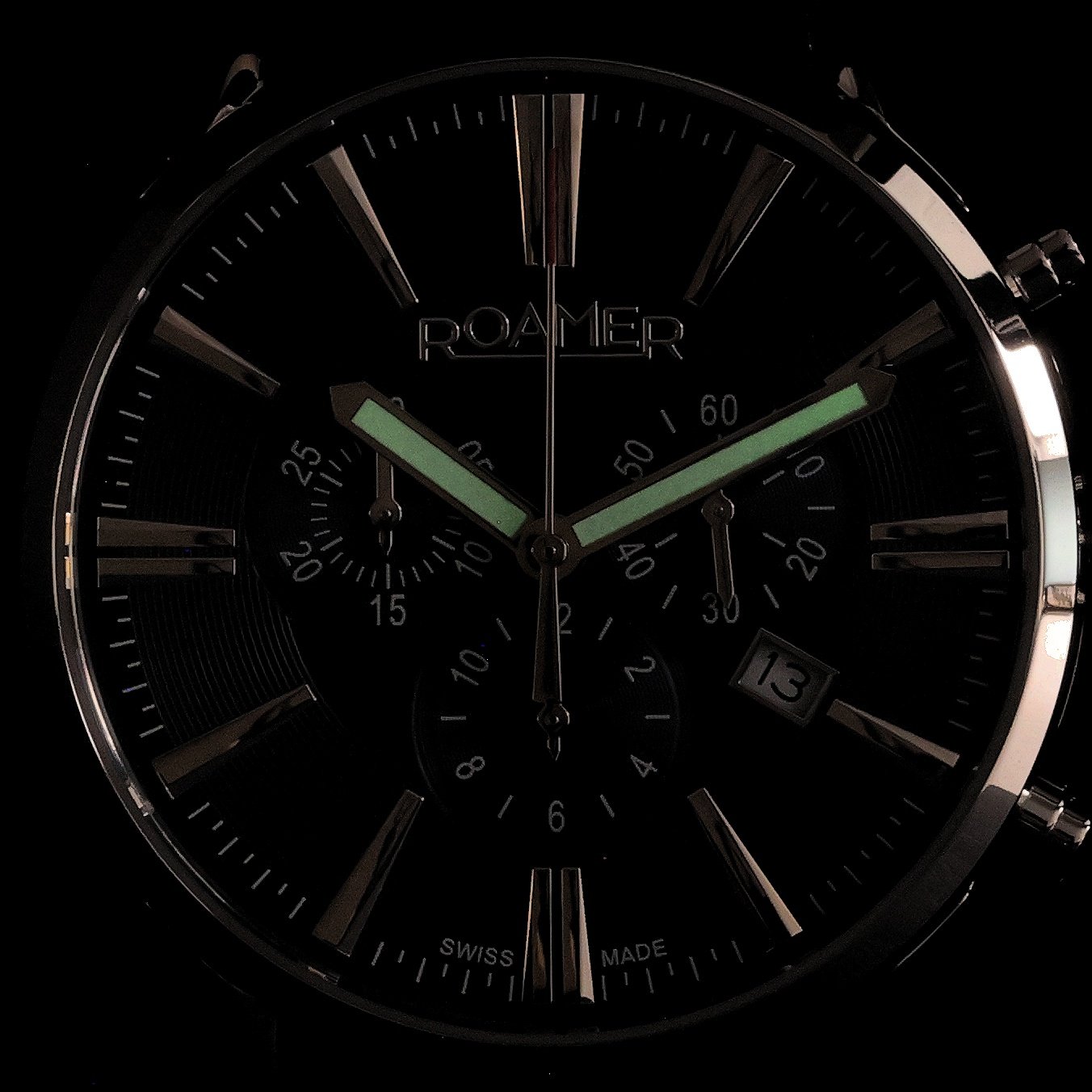 Roamer 508837 41 45 05 zegarek srebrny elegancki Superior pasek - miniatura 5