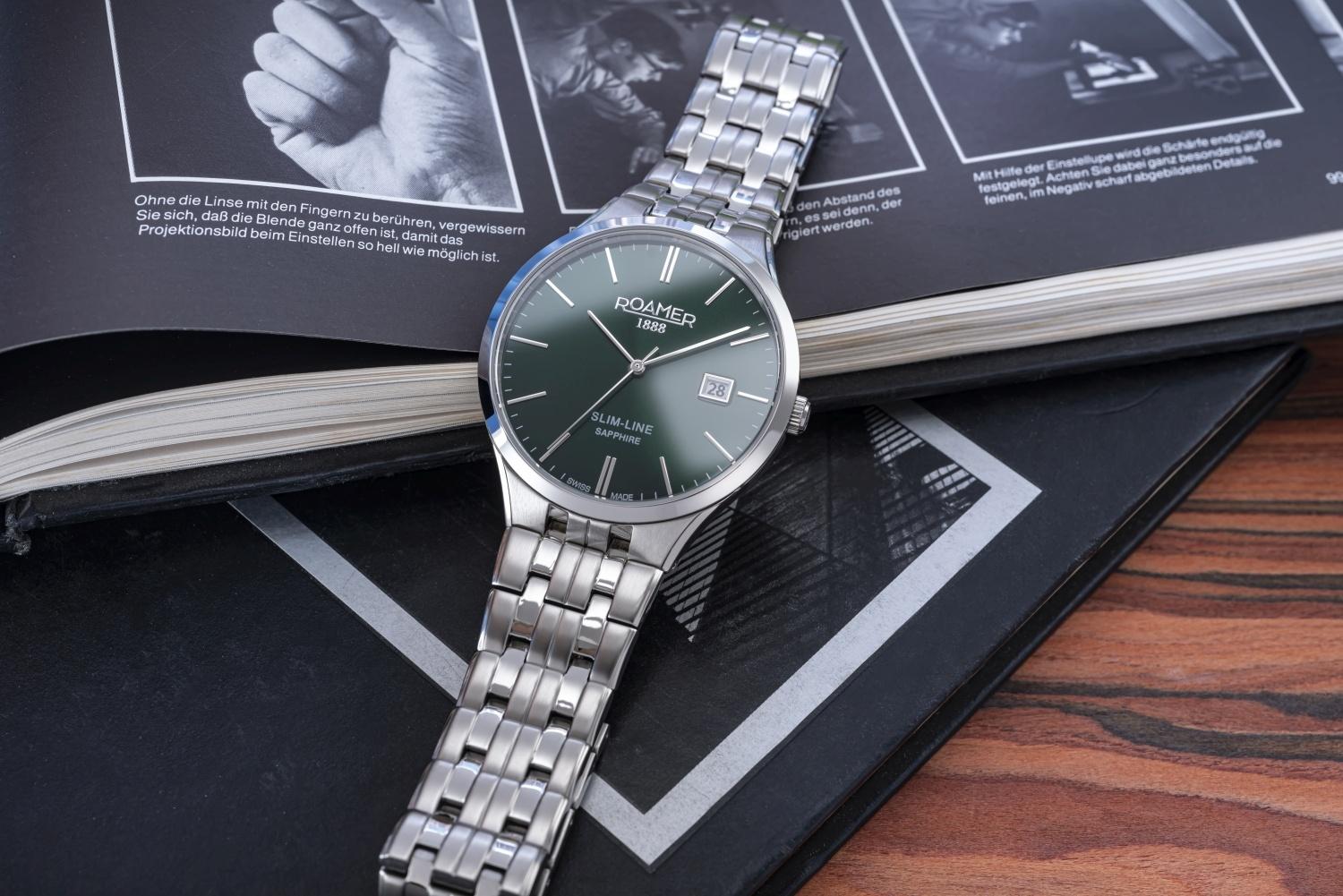 Roamer 512833 41 75 20 Slim-Line zegarek męski klasyczny szafirowe - miniatura 6