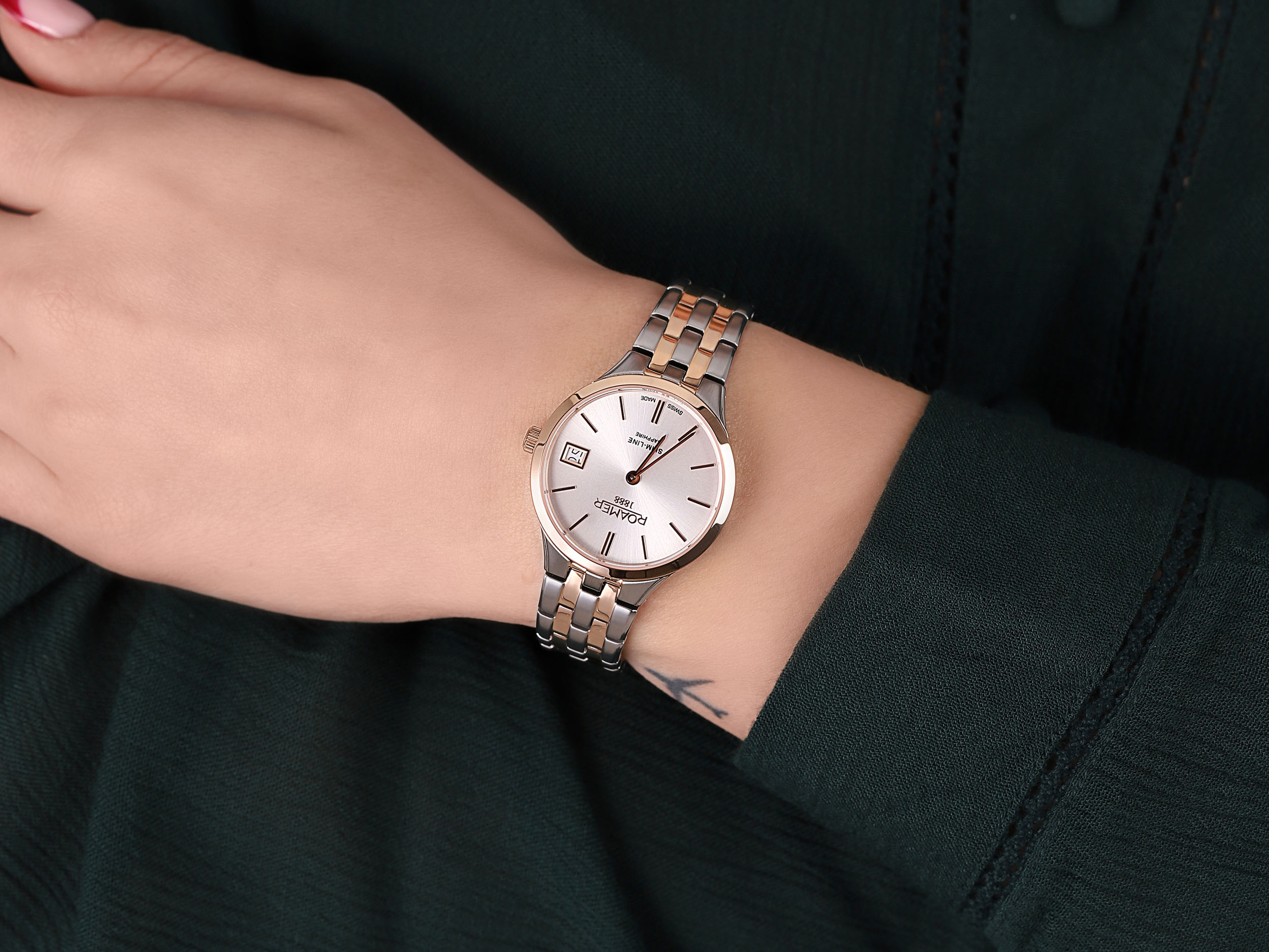 Roamer 512857 49 15 20 zegarek klasyczny Slim-Line - miniatura 3