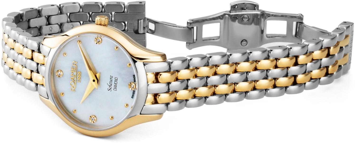 Roamer 547857 47 25 50 zegarek złoty elegancki Soleure bransoleta - miniatura 5