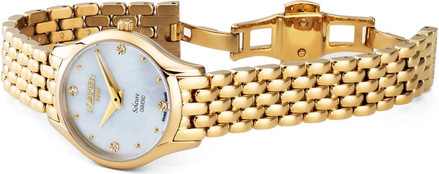 Roamer 547857 48 25 50 zegarek złoty elegancki Soleure bransoleta - miniatura 5