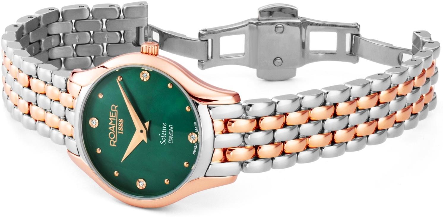 Roamer 547857 49 75 50 zegarek różowe złoto elegancki Soleure bransoleta - miniatura 2