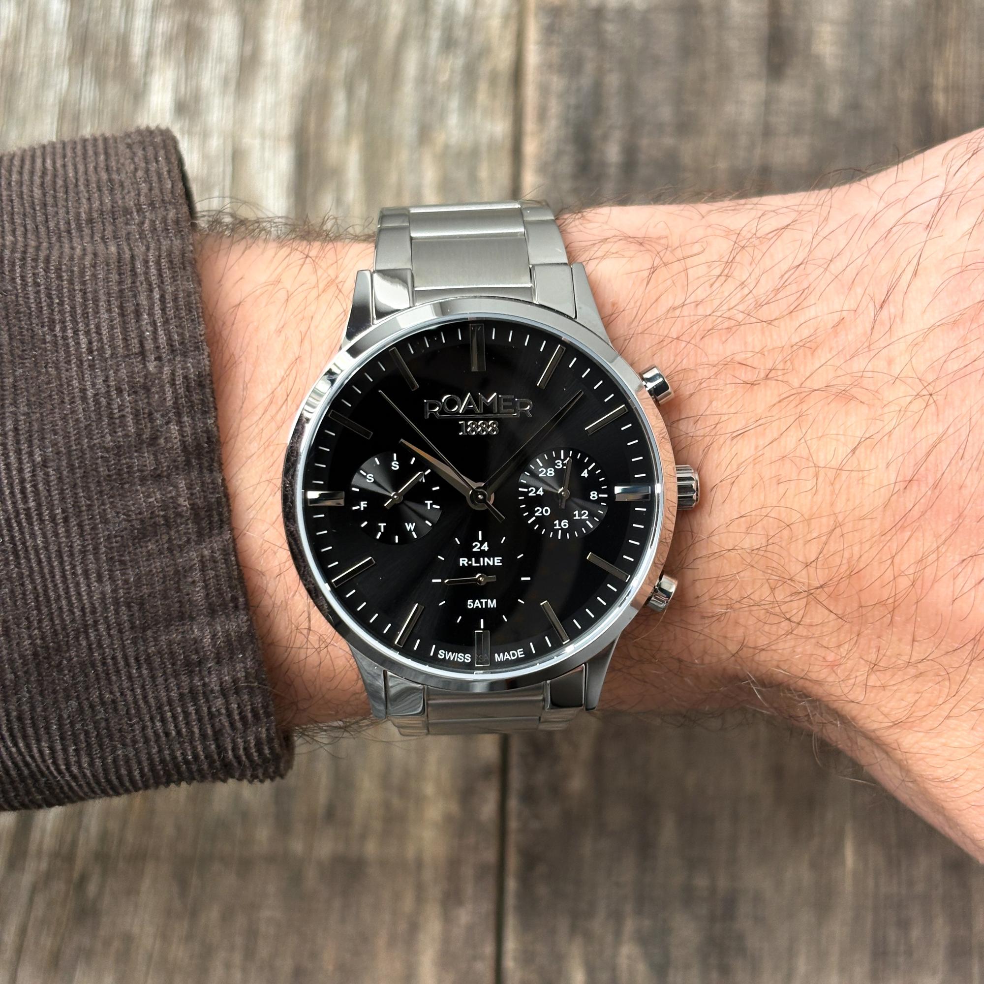 Roamer 718982 41 55 70 R-Line zegarek męski klasyczny szafirowe - miniatura 8