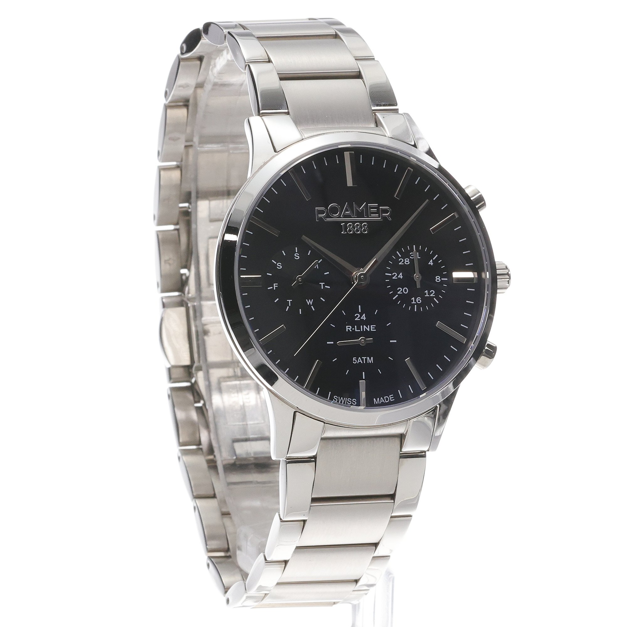 Roamer 718982 41 55 70 zegarek srebrny klasyczny R-Line bransoleta - miniatura 3