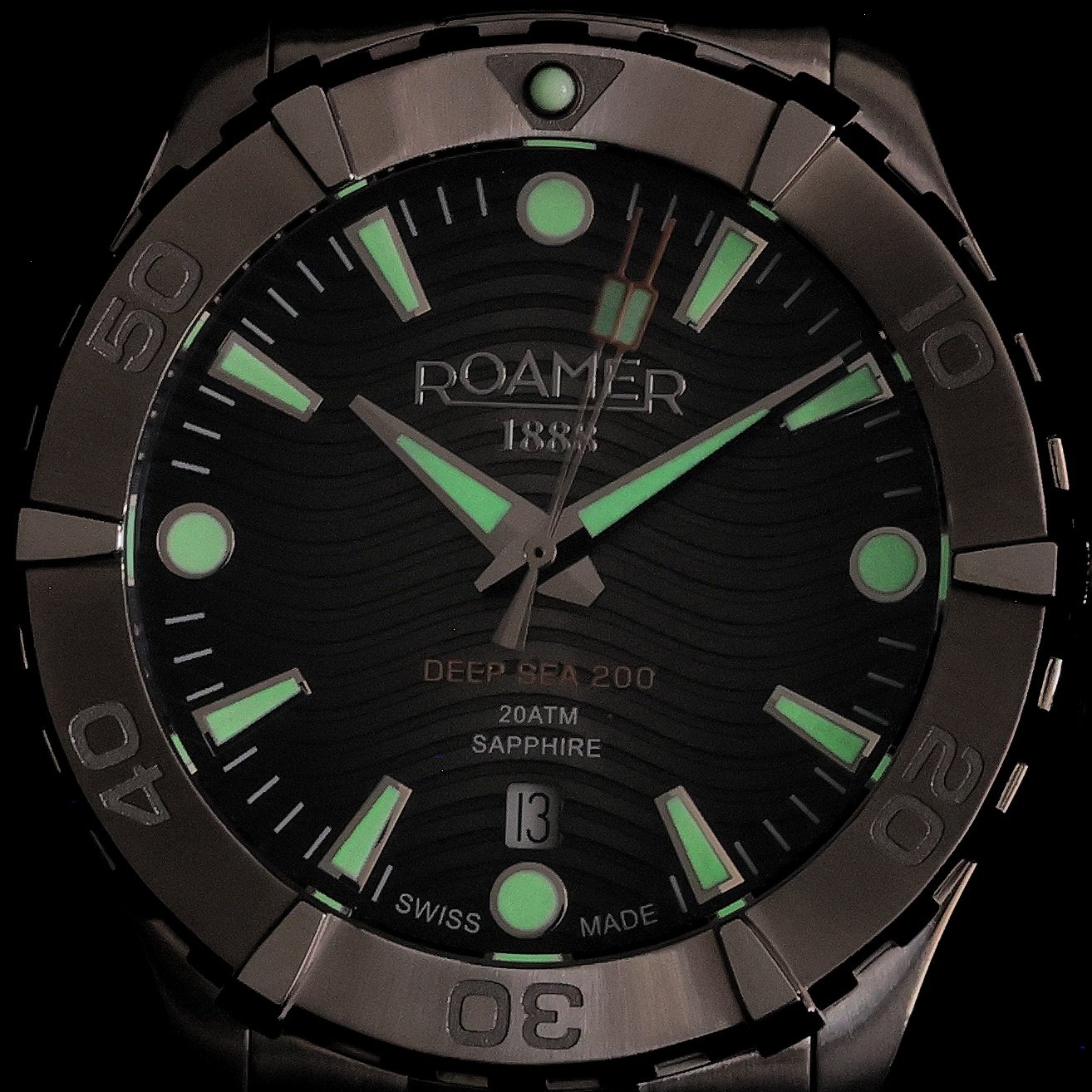 Roamer 860833 41 55 70 Deep Sea 200 Deep Sea klasyczny zegarek srebrny - miniatura 5