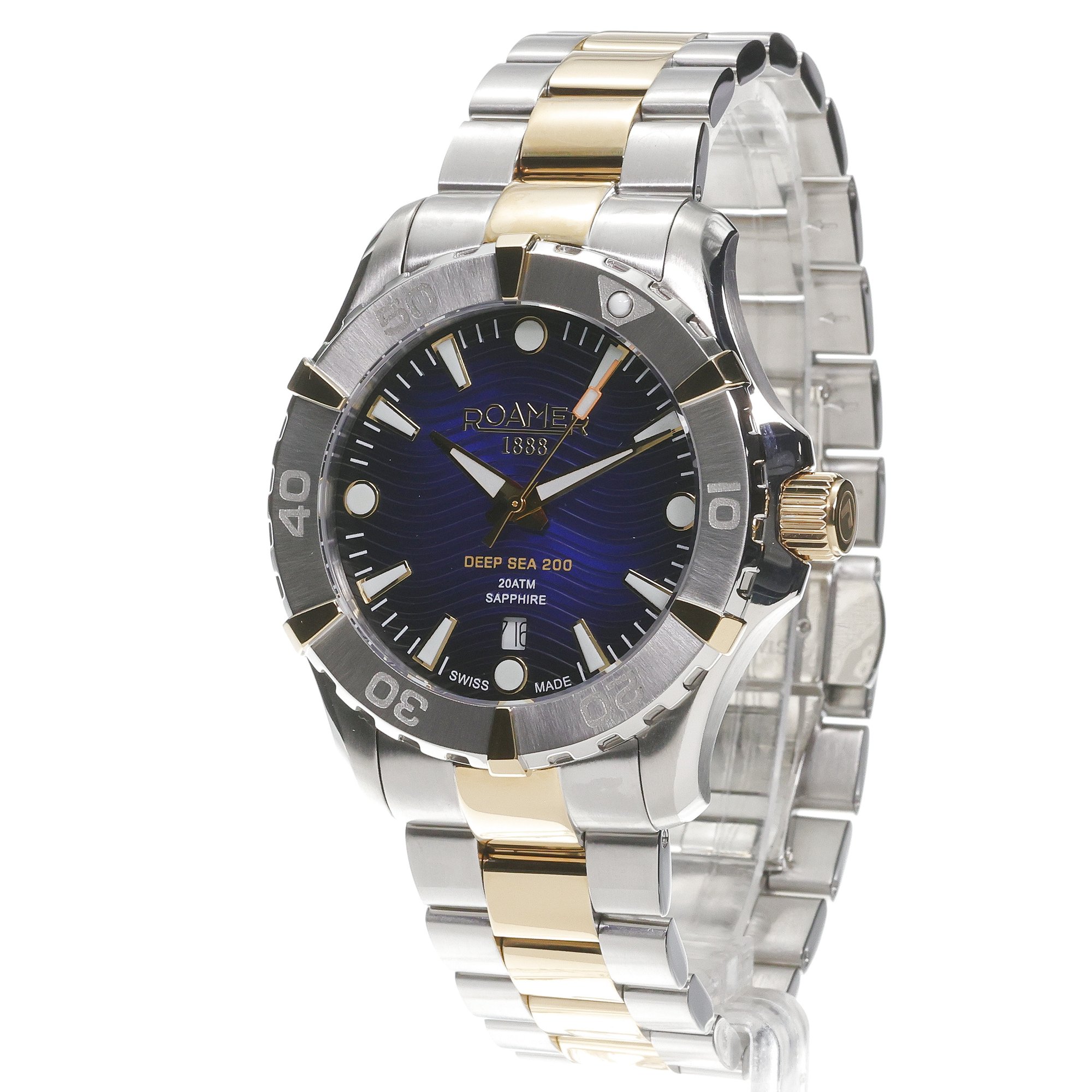 Roamer 860833 47 45 70 Deep Sea Deep Sea 200 zegarek męski klasyczny szafirowe - miniatura 2