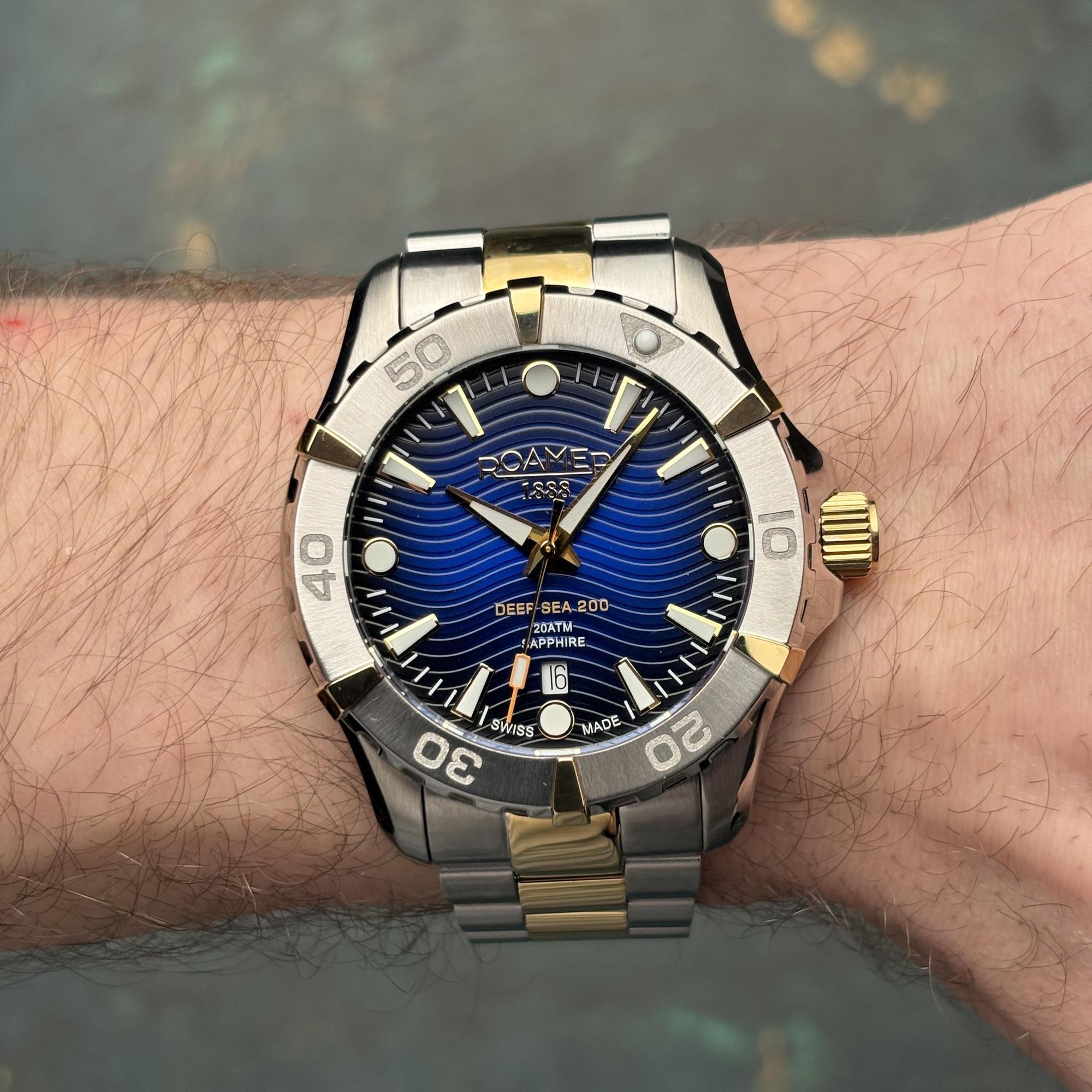 Roamer 860833 47 45 70 zegarek męski klasyczny Deep Sea bransoleta - miniatura 10