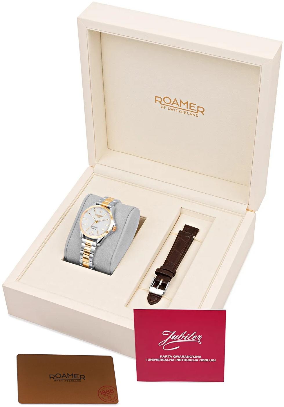 Roamer 865847 47 20 50 zegarek srebrny klasyczny Sportivo bransoleta - miniatura 9
