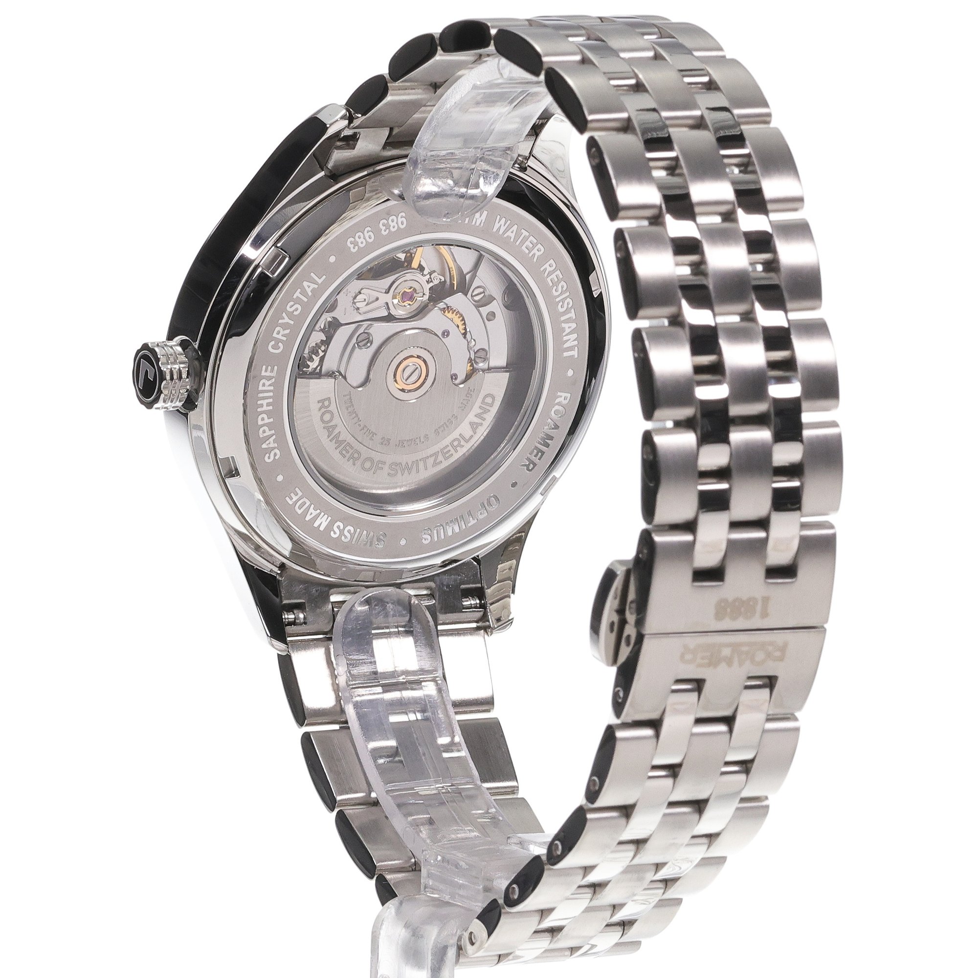 Roamer 983983 41 55 50 zegarek srebrny klasyczny Optimus bransoleta - miniatura 4