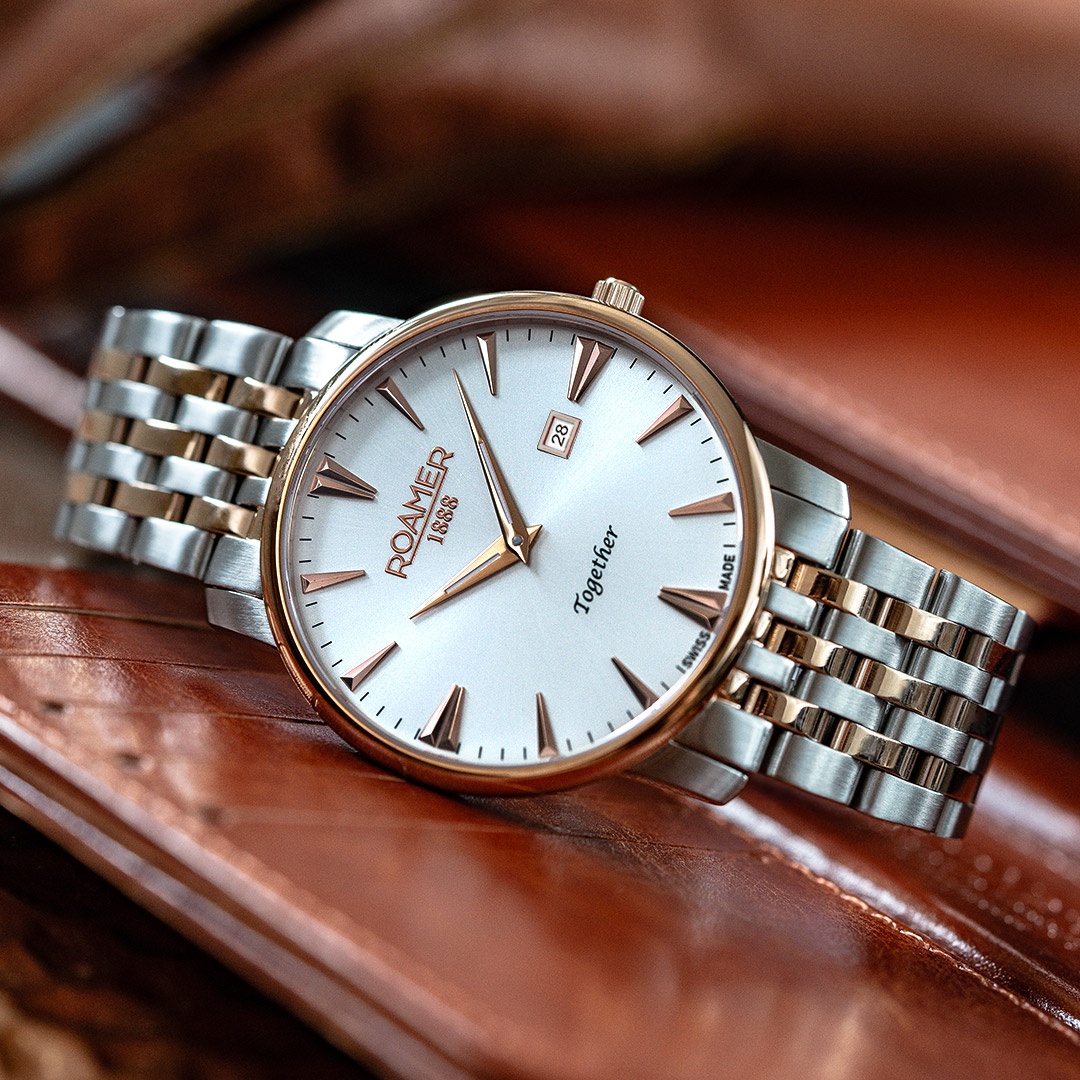 Roamer 992857 49 15 50 zegarek srebrny klasyczny Together bransoleta - miniatura 5