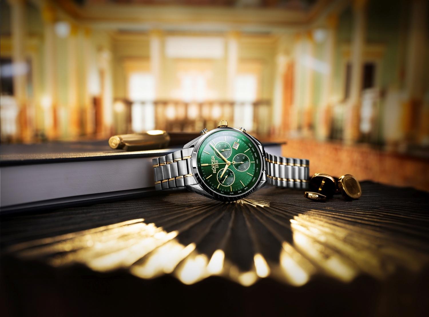 Roamer 993819 47 75 20 Pro Chrono sportowy zegarek srebrny