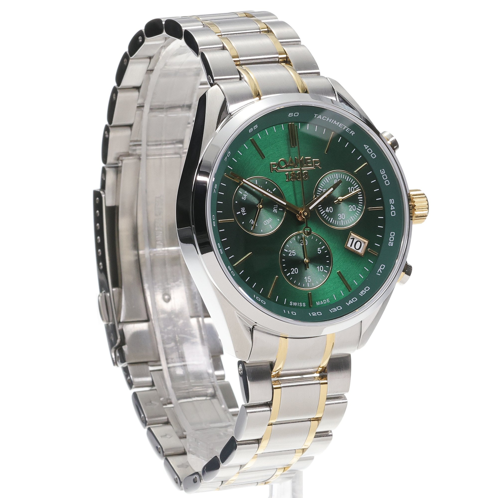 Roamer 993819 47 75 20 zegarek srebrny sportowy Pro Chrono bransoleta