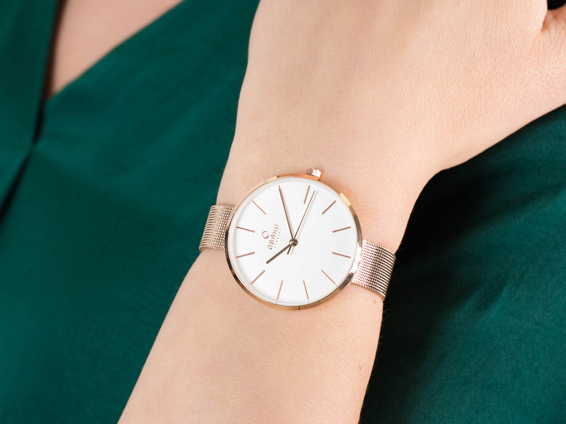 Obaku Denmark V211LXVIMV MYNTE - ROSE zegarek klasyczny Slim - miniatura 2
