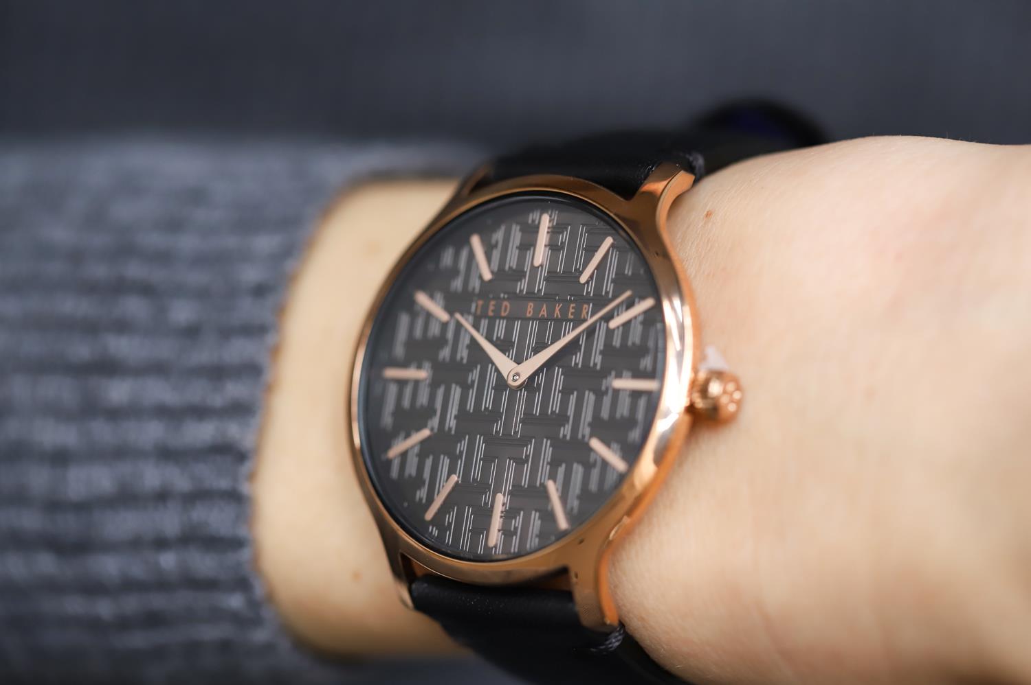 zegarek Ted Baker BKPPOF902 różowe złoto pasek - miniatura 5