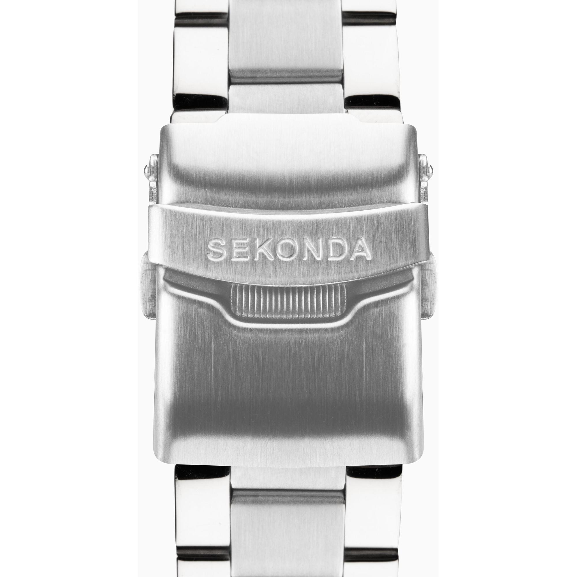 SEK.1913 Chronograph sportowy zegarek srebrny - miniatura 9