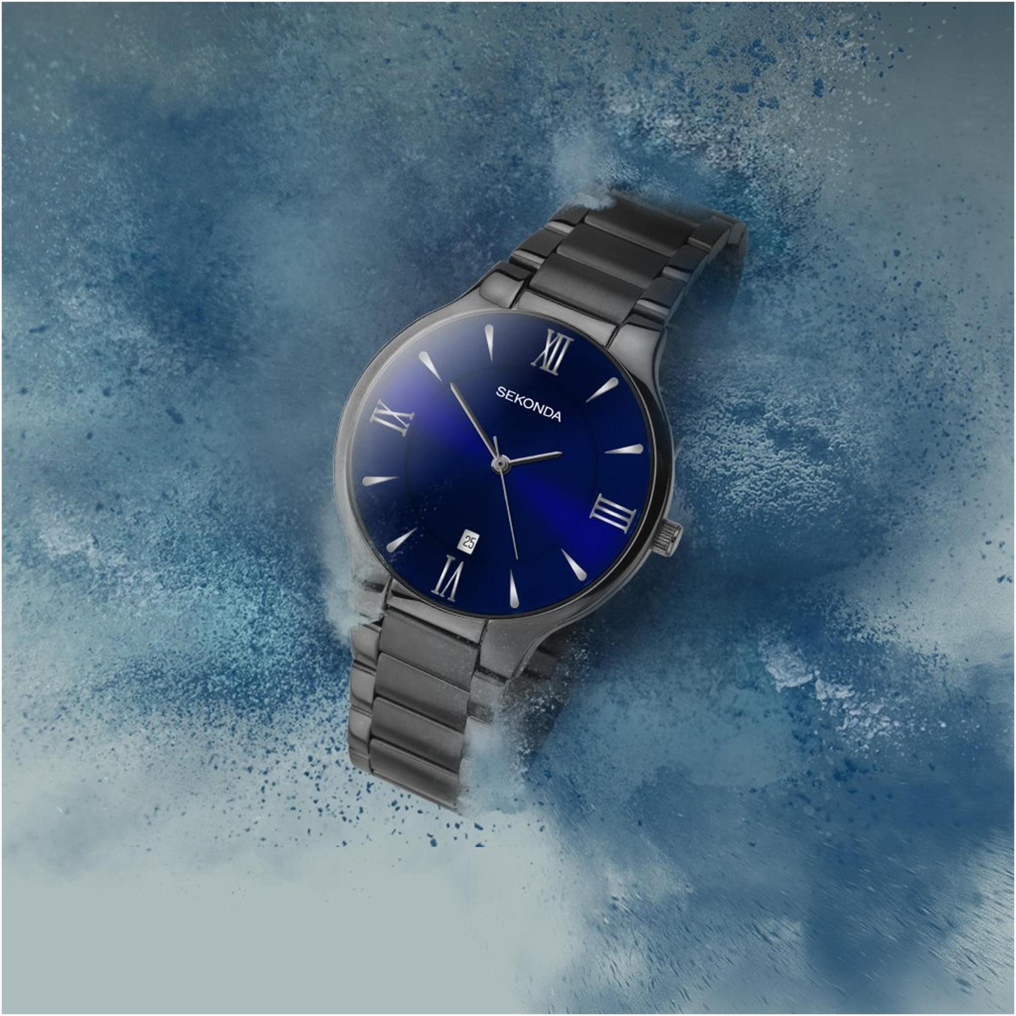 Sekonda 1140 zegarek szary klasyczny Classic bransoleta - miniatura 8