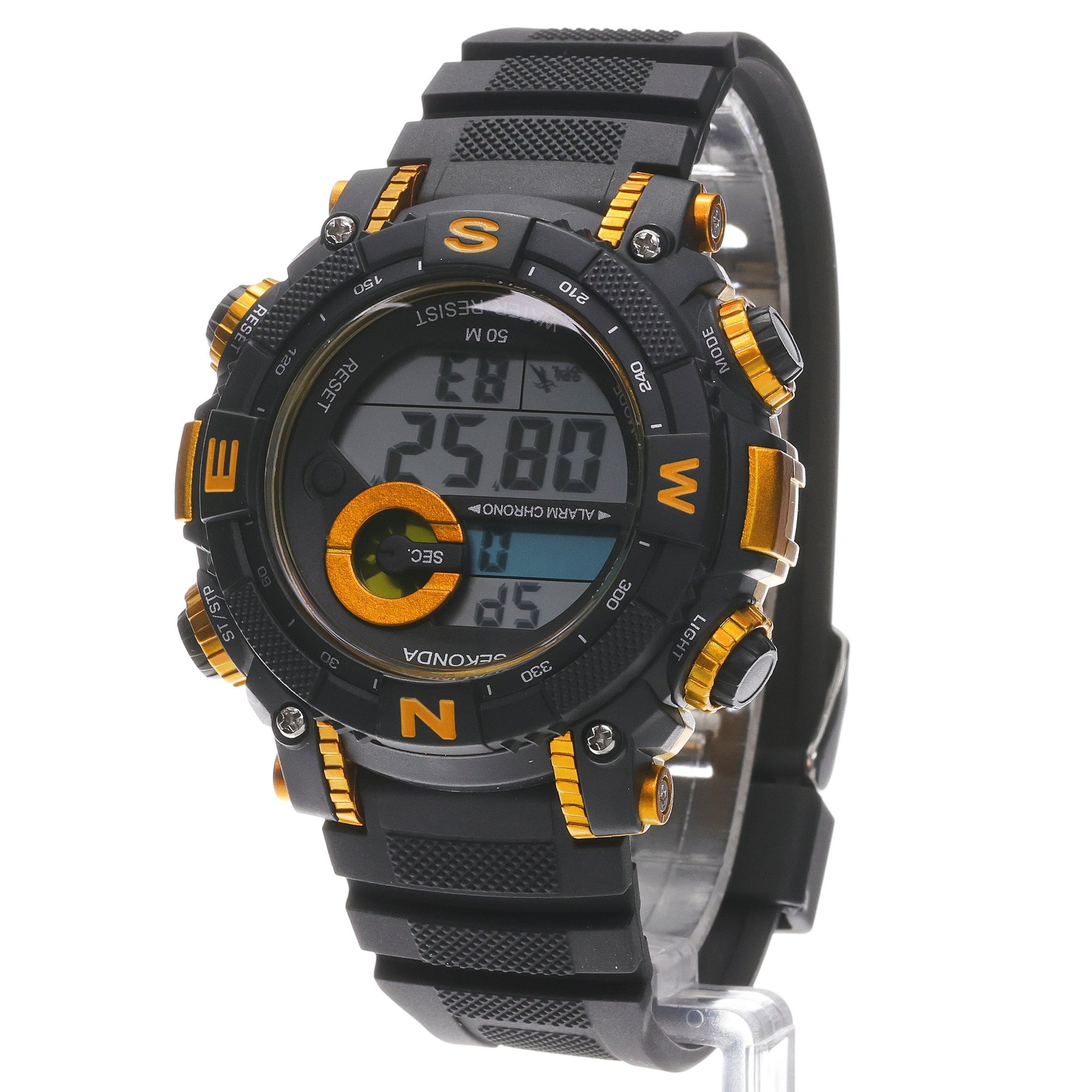 Sekonda 1526 zegarek czarny sportowy Digital pasek - miniatura 2