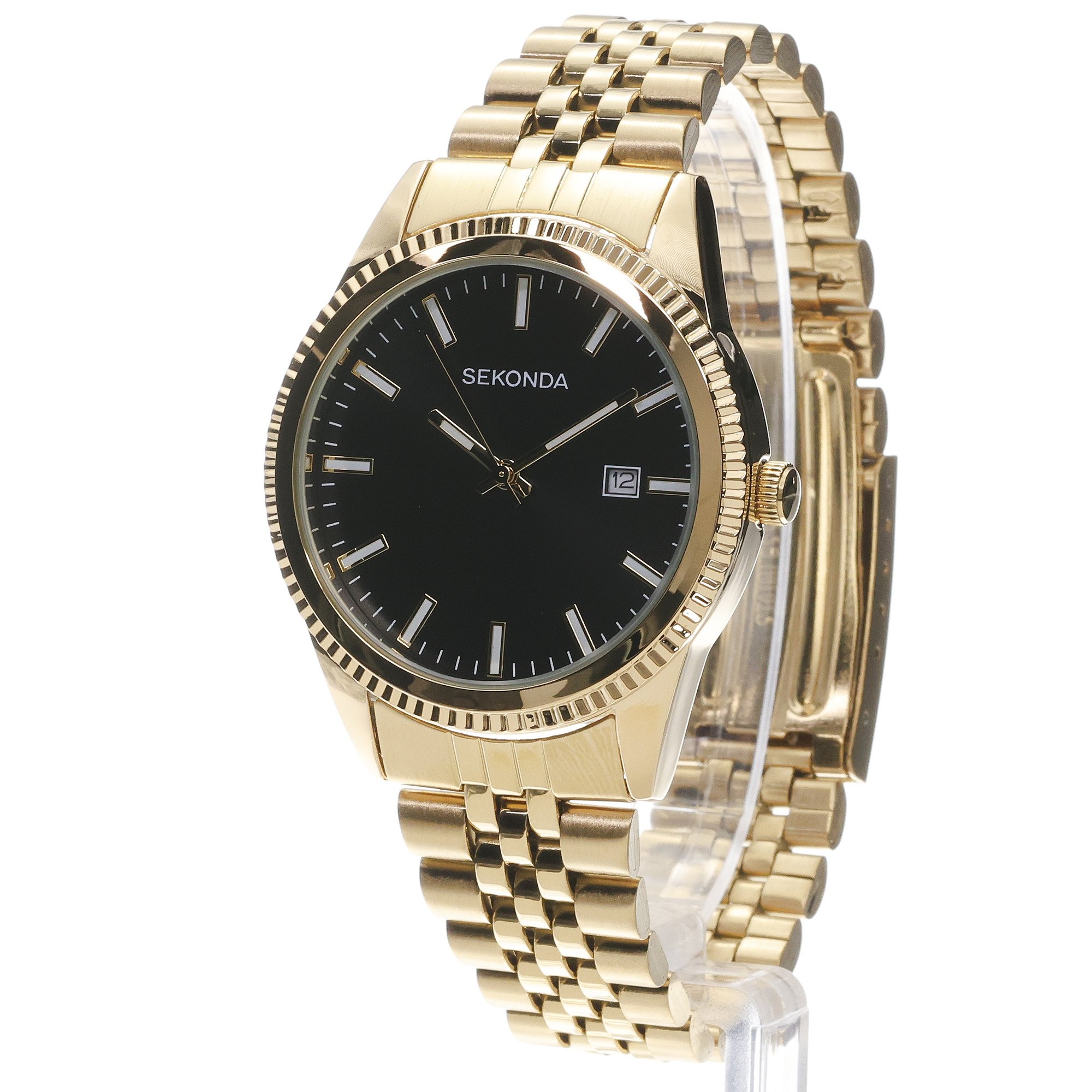 Sekonda 1642 Classic klasyczny zegarek złoty - miniatura 2