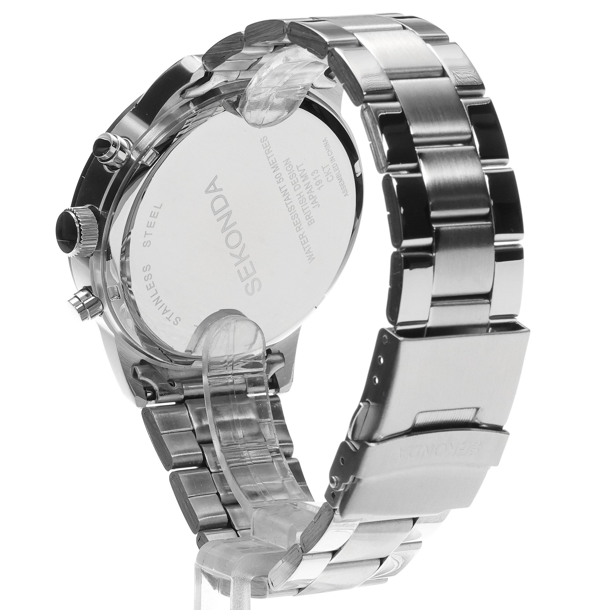 Sekonda 1913 zegarek męski sportowy Chronograph bransoleta - miniatura 4